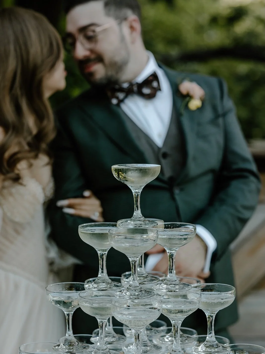 champagne tower *perfected* with this crazy fun loving couple - throw some edible flowers in for the ultimate cute factor.

get ready for an espresso martini coming your way this season in the verrrrry near future. 

because a tower of coups is alway