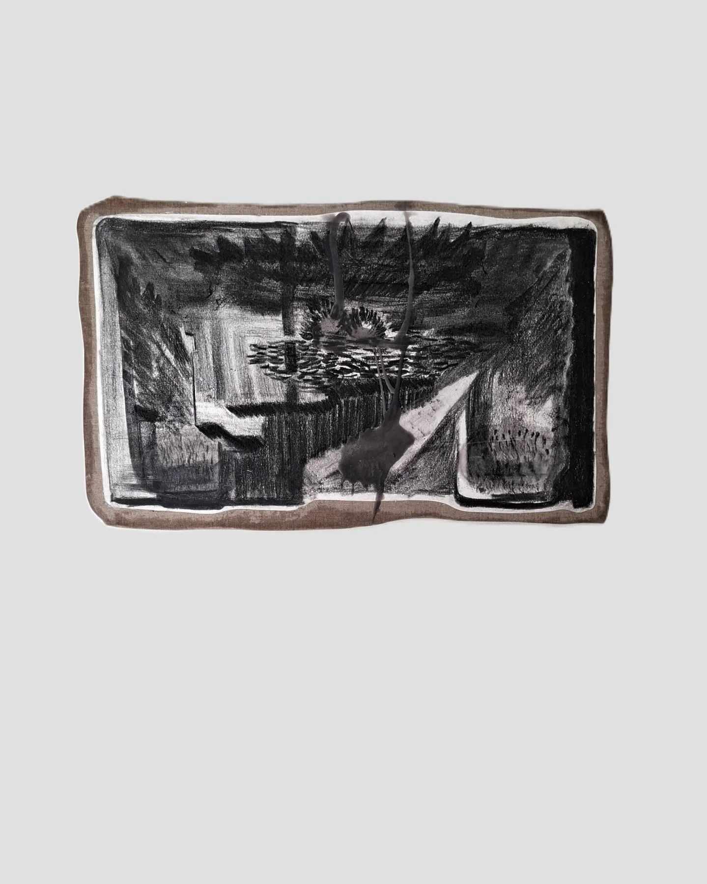 twin stars (2025)

charcoal and candles on paper mounted to linen

40 &times; 60 &times; 3 cm