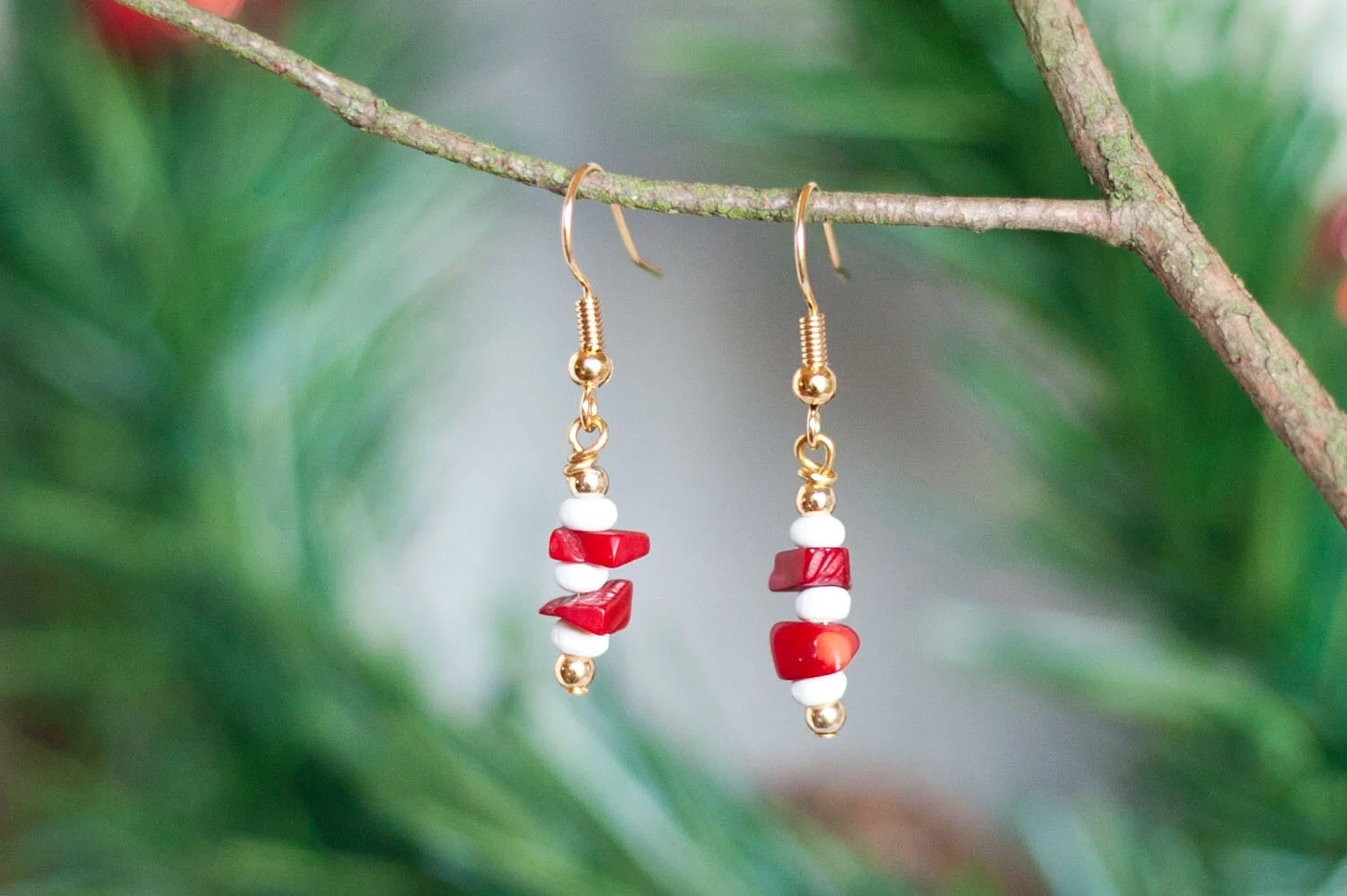Peppermint Candy Cane Earrings