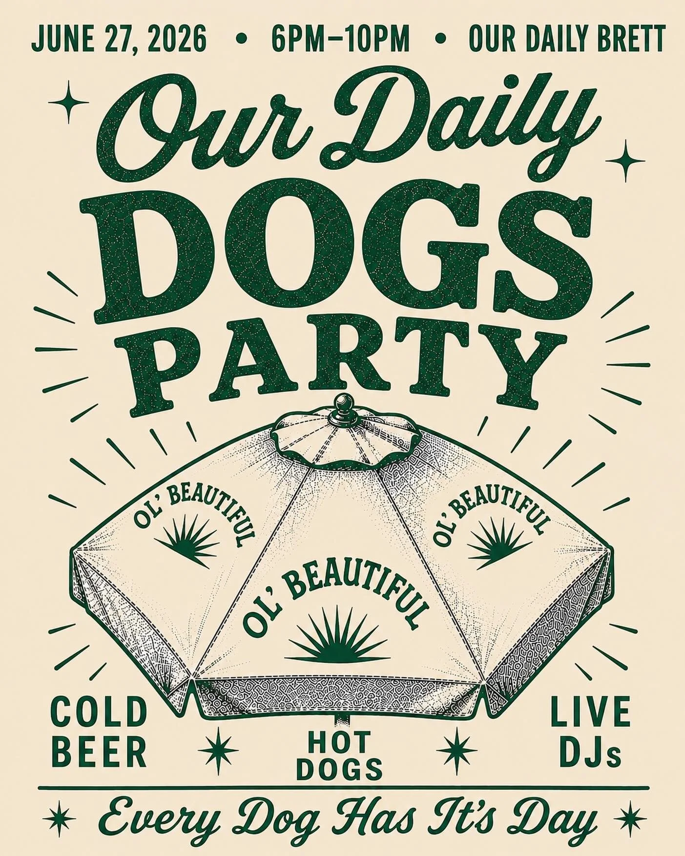 OUR DAILY BRETT x OL&rsquo;B

We&rsquo;re beyond stoked to partner with Our Daily Brett to bring you a party that shall perhaps be remembered as the best BBQ ever!

Celebrate the start of summer in the city with a few of our favourite things and favo