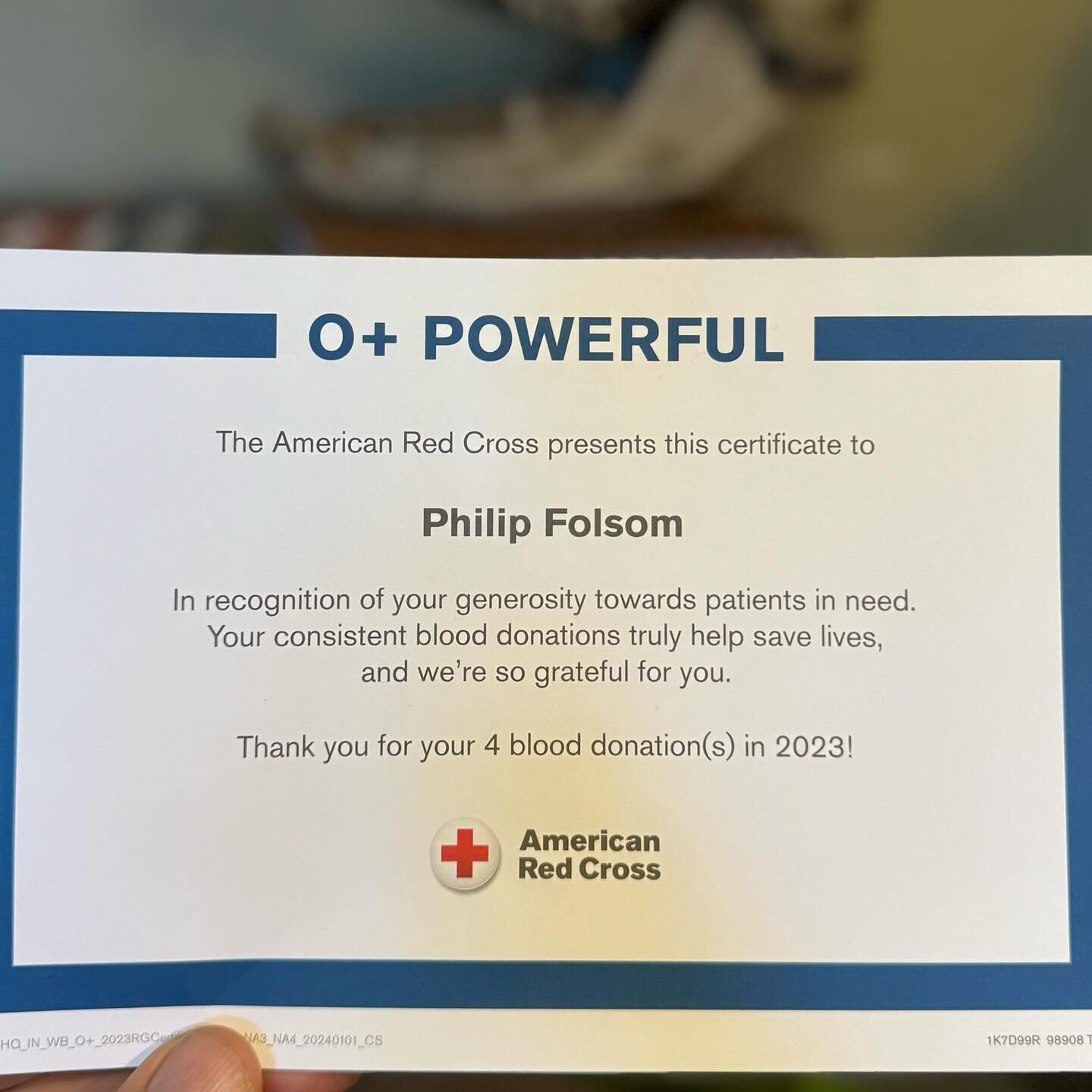 Service one of the three core values of both @k4menswork and the Folsom family.  Service is the source of significant meaning and purpose in life.

Donating blood is one of the many ways we can serve and February is both Lover Archetype month as well