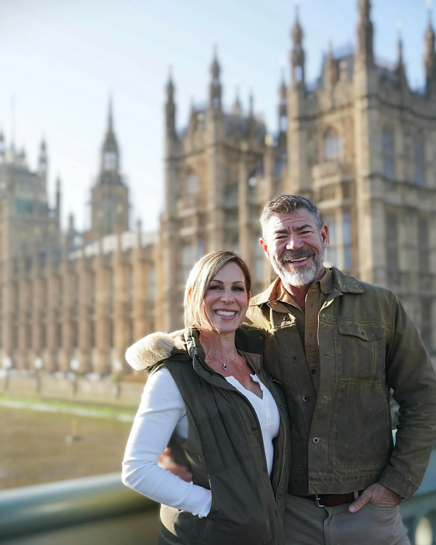 My main squeeze and I in jolly ol&rsquo;England.  Beautiful city.