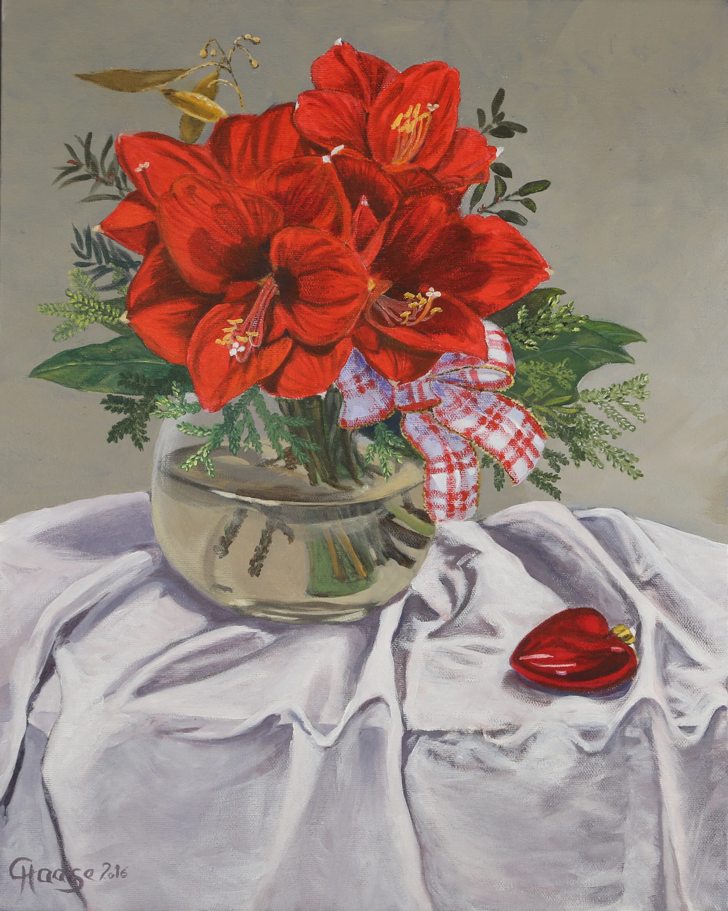 Amaryllis in Glasvase