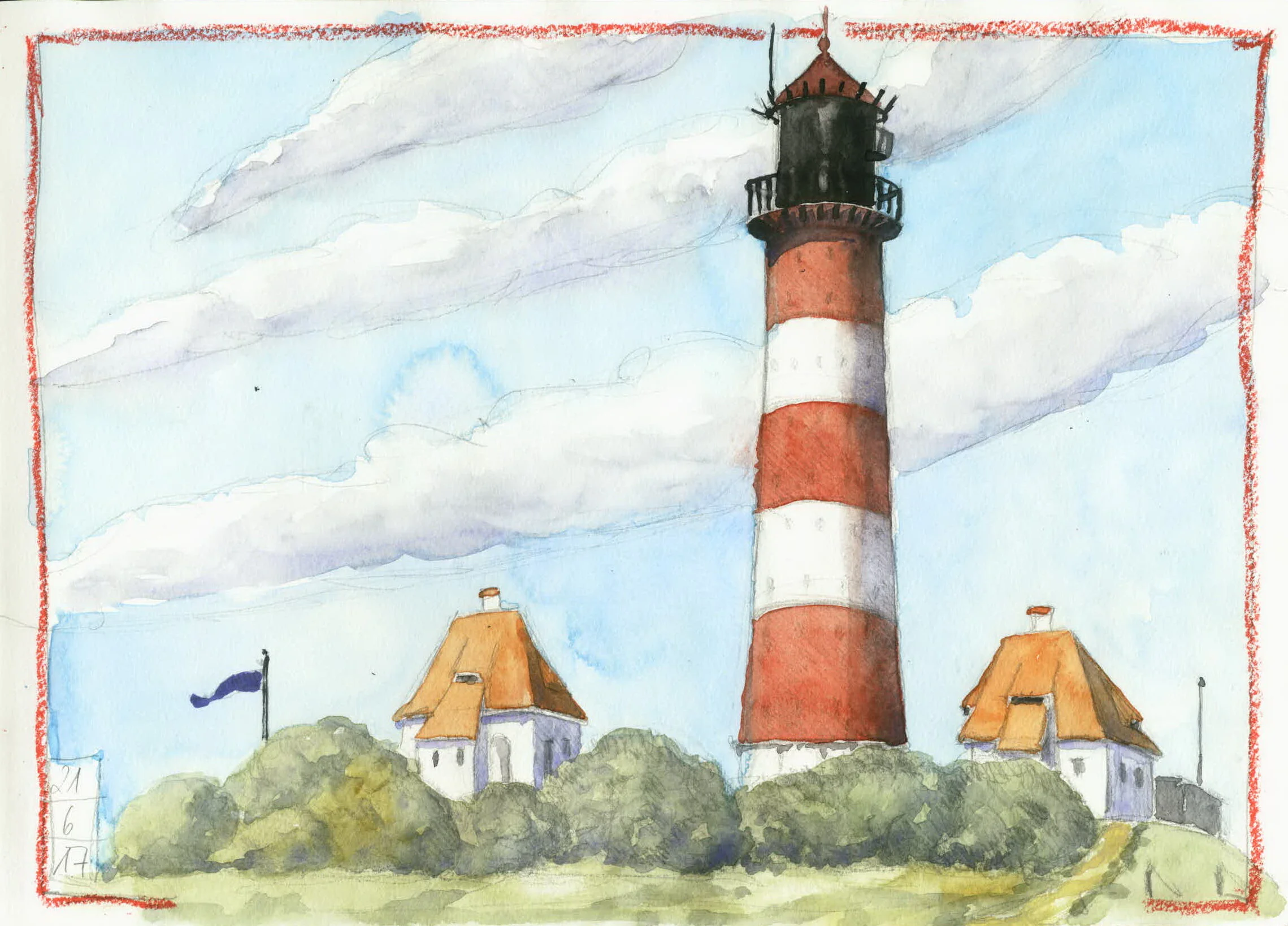 Sankt-Peter-Ording - Blick auf Westerhever Leuchtturm 1