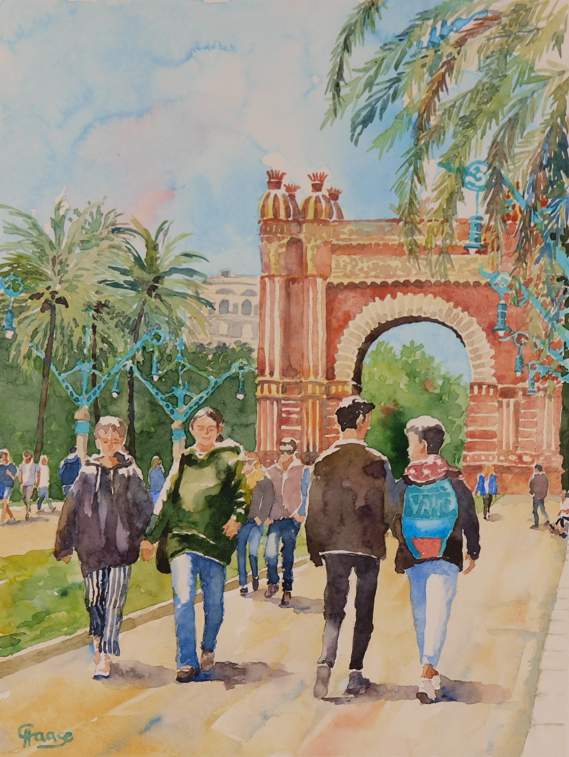 Spaziergang zum Triumphbogen - Barcelona