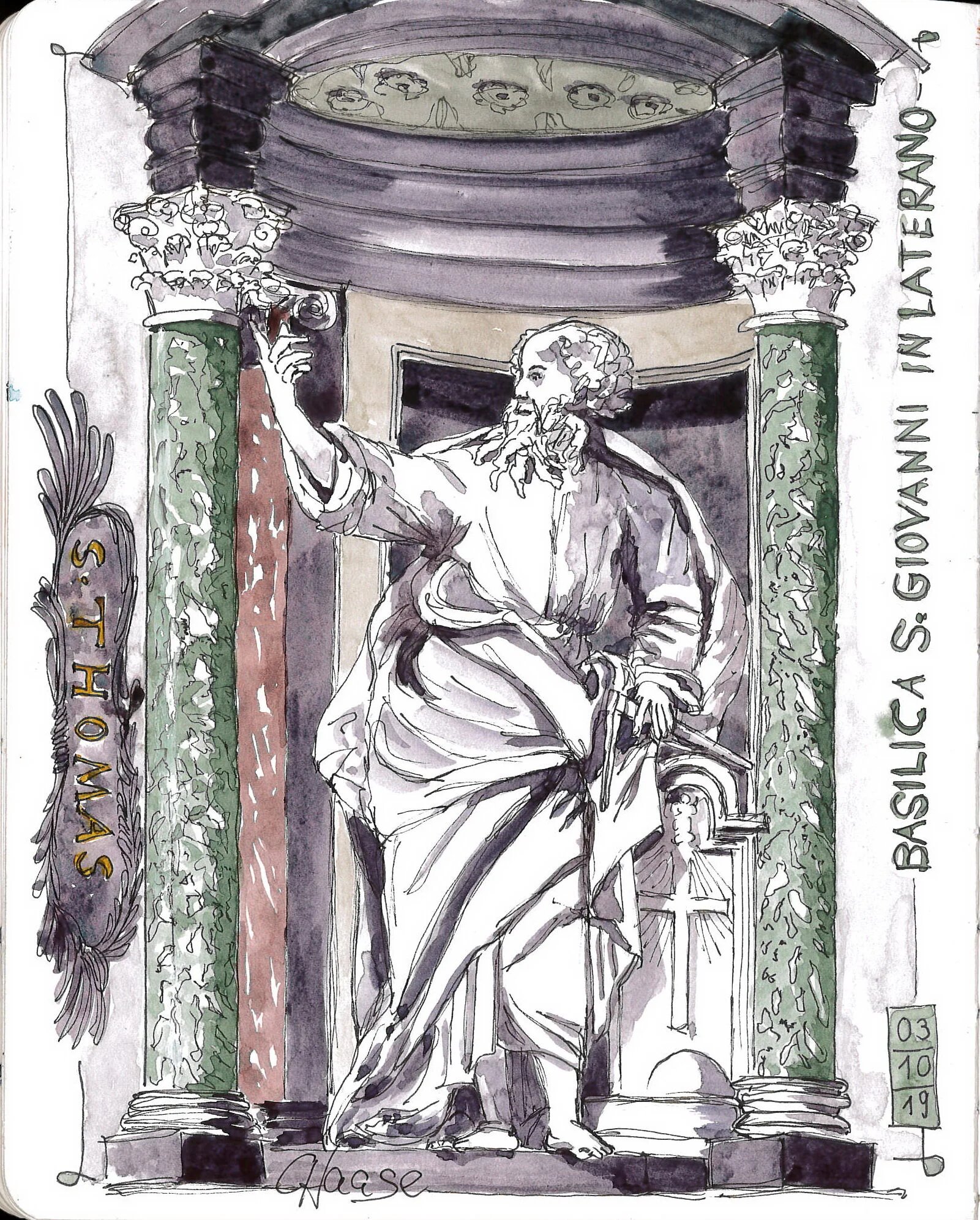 Rom  -  Der Heilige Thomas in der Basilica San Giovanni in Laterano