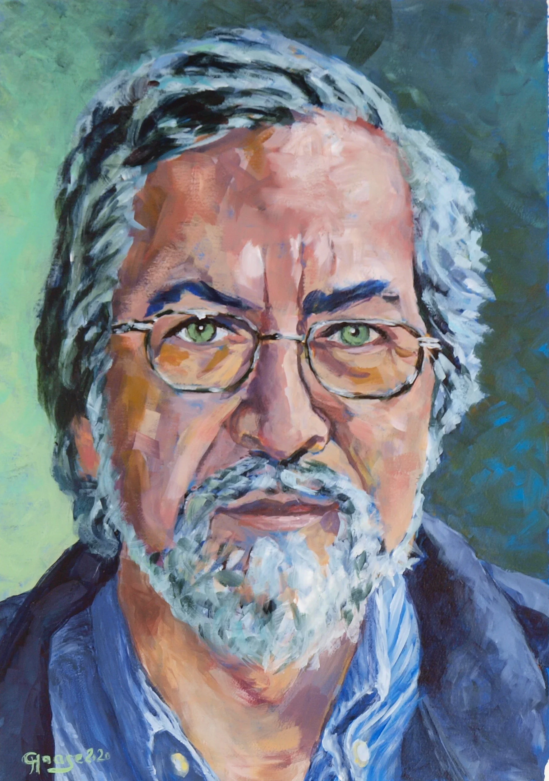 Mann mit grünen Augen