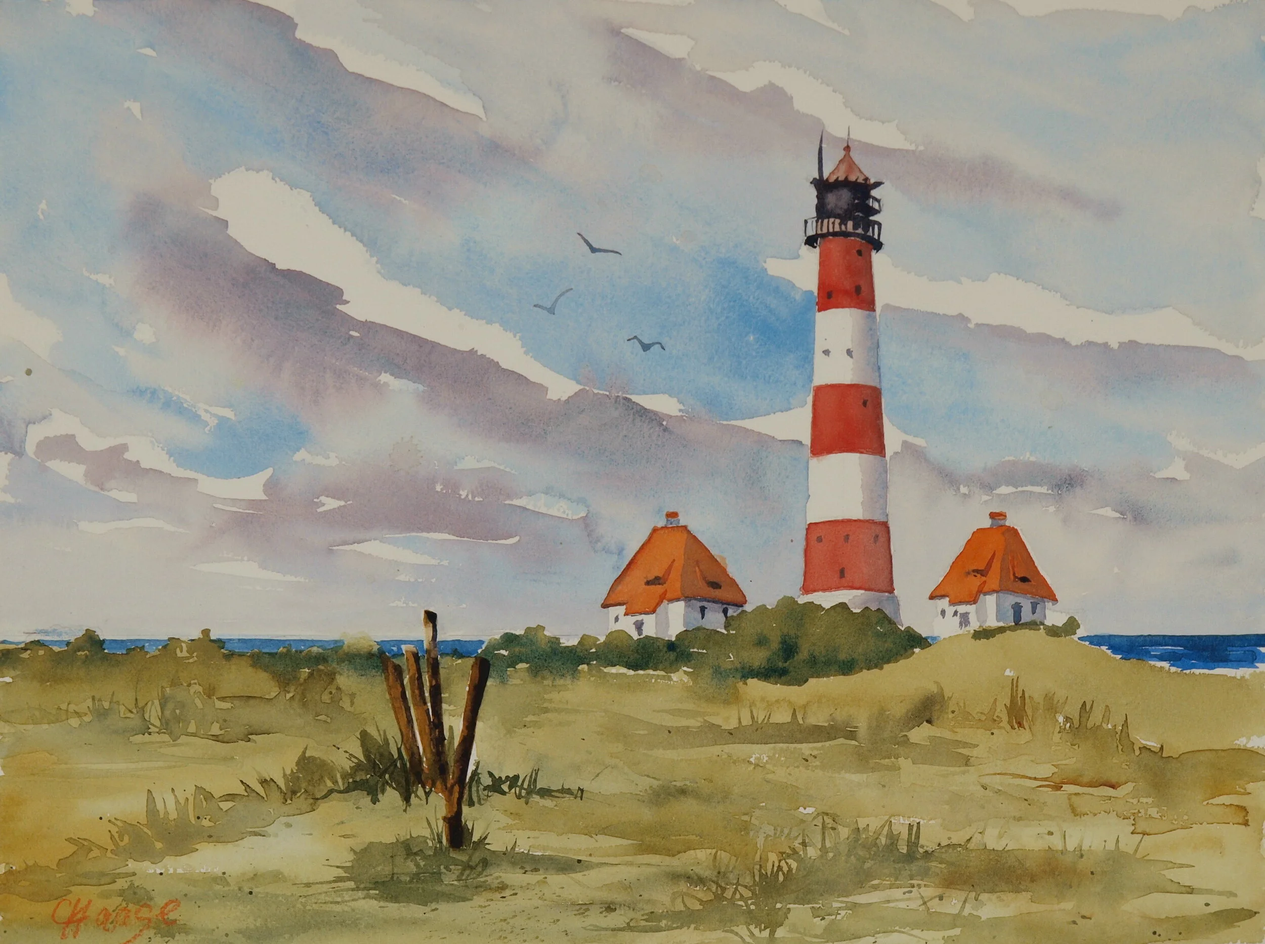 Skizzenbuch Sankt Peter-Ording - Leuchtturm Westerhever