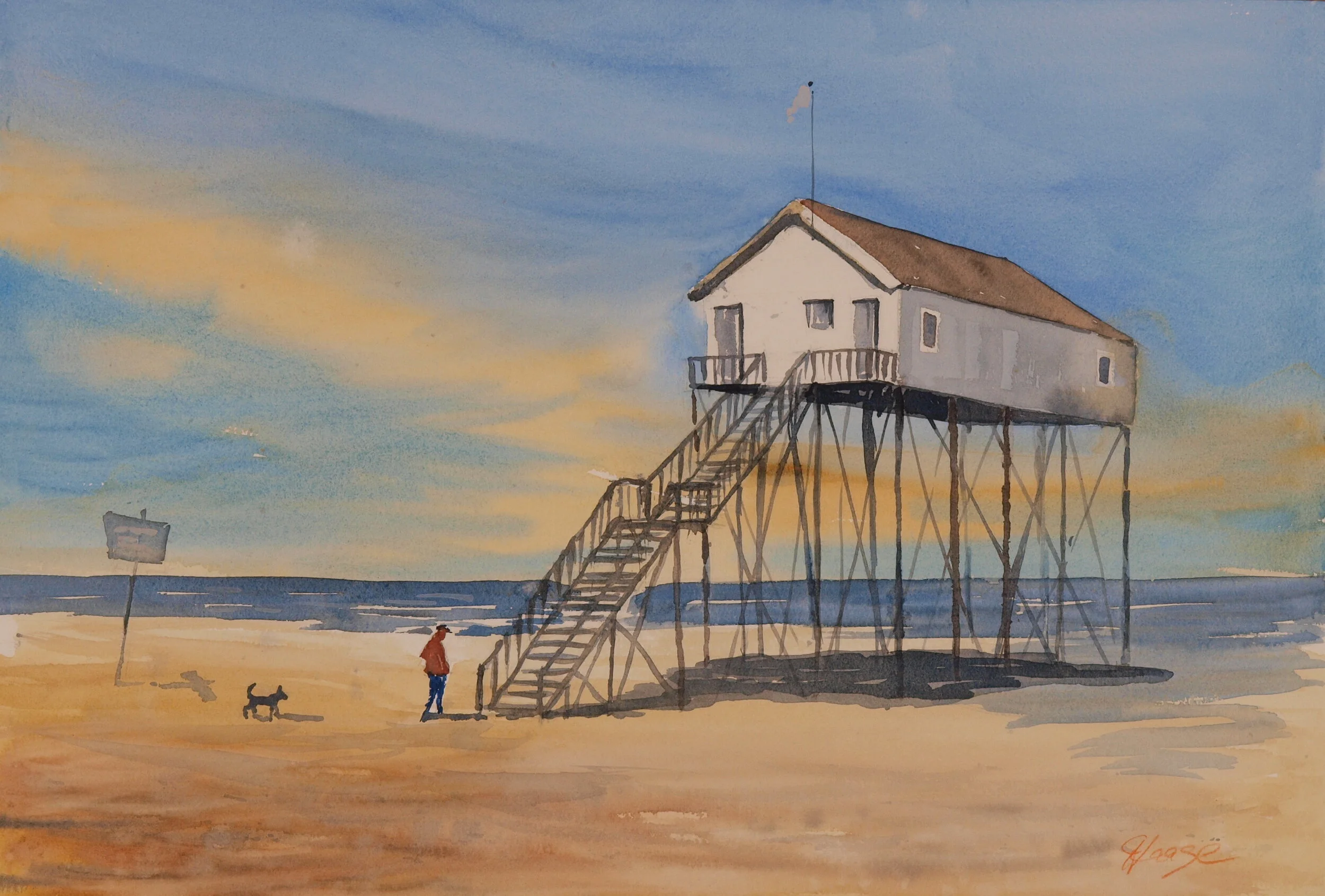 Skizzenbuch Sankt Peter-Ording - Stelzenhaus am Strand