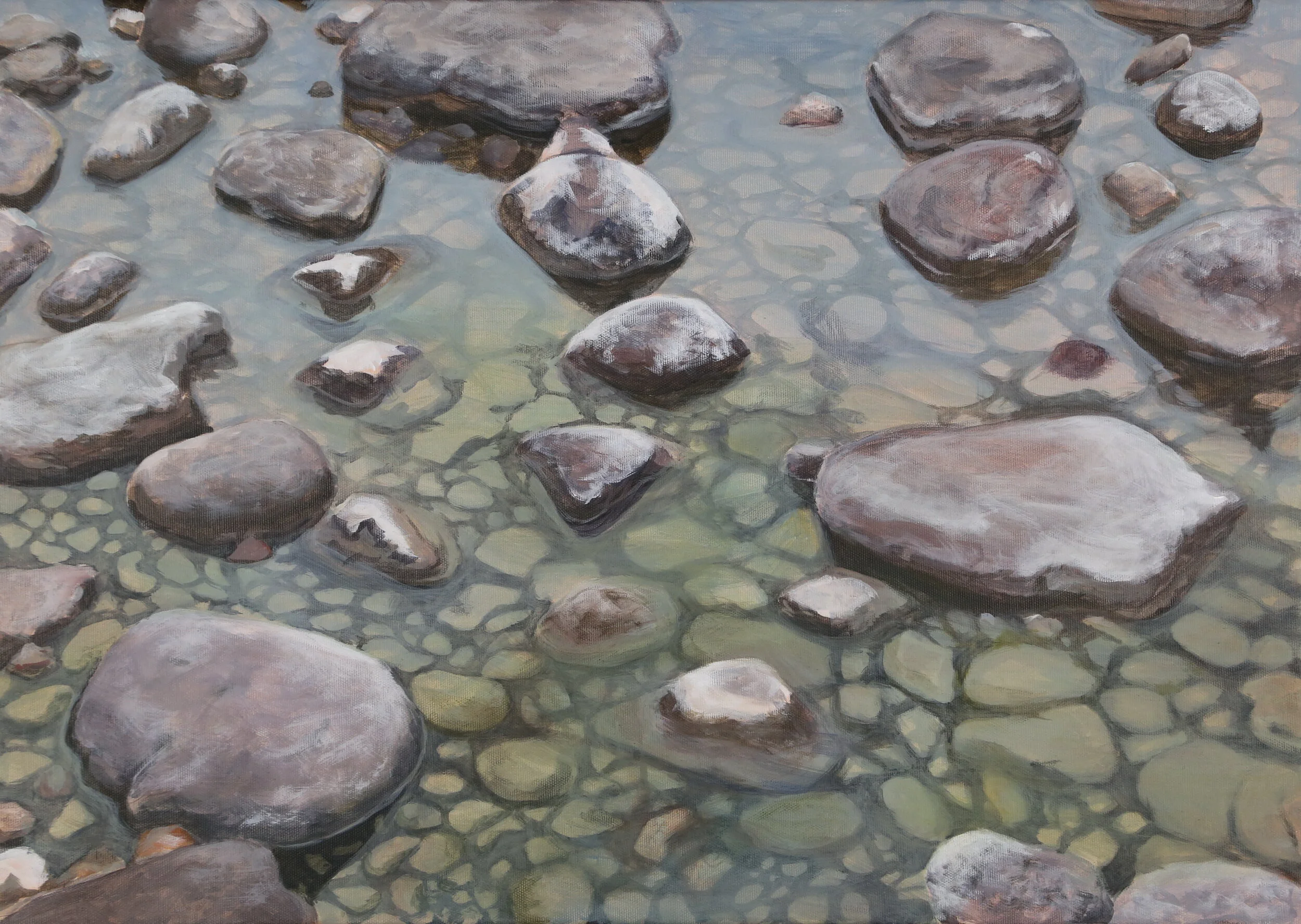 Steine im Wasser -Rügen