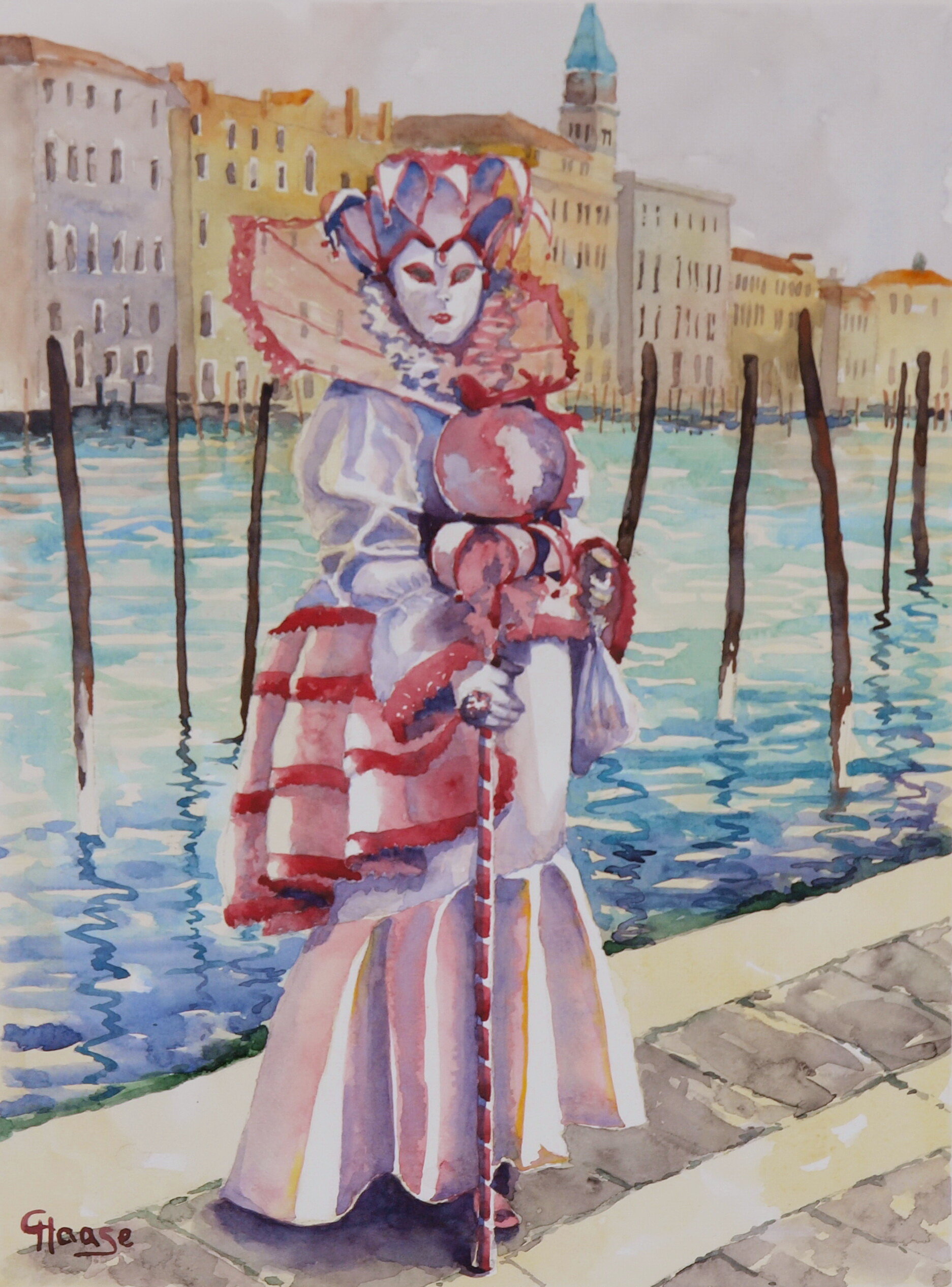 Maske am Canale Grande - Venedig