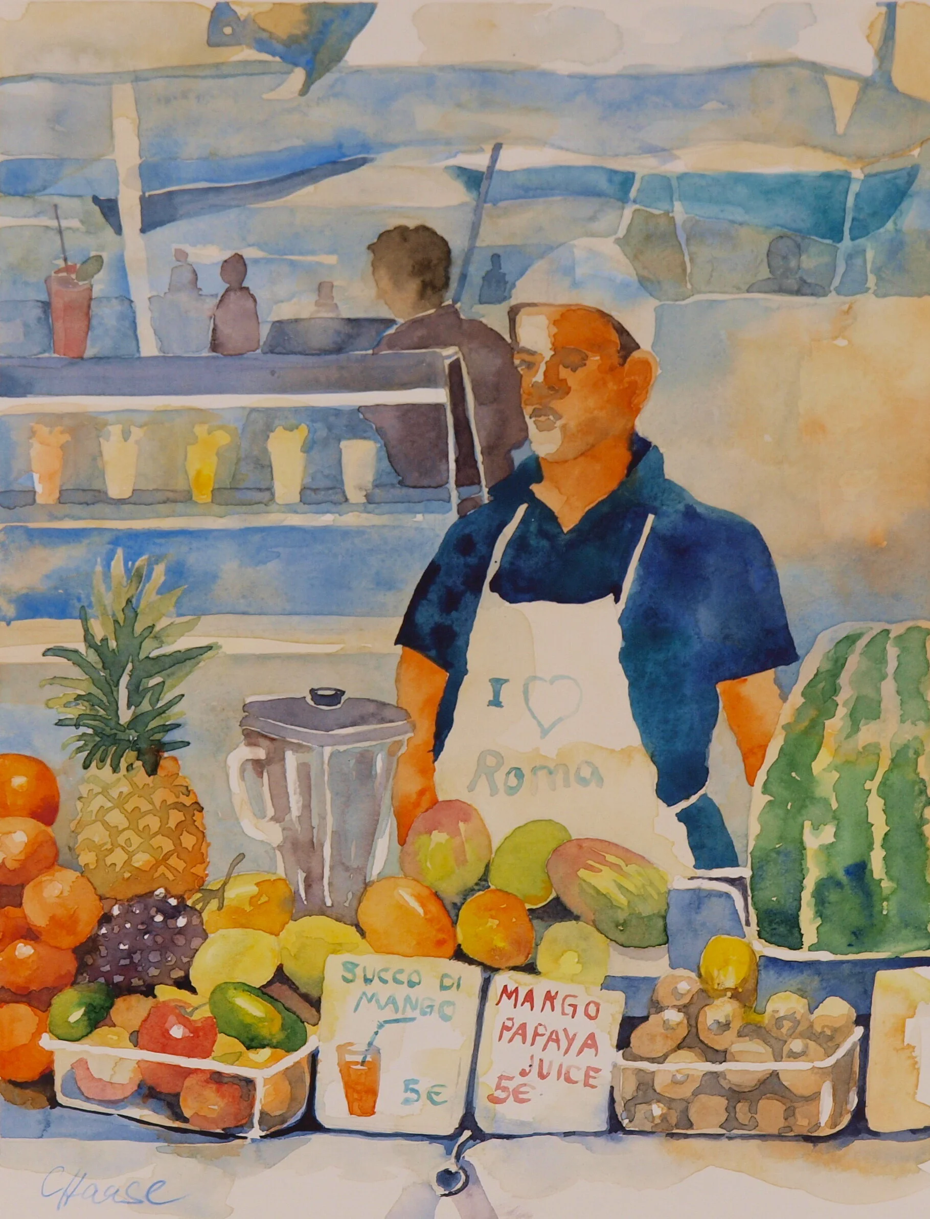 Saftverkäufer auf dem Campo di Fiori - Rom