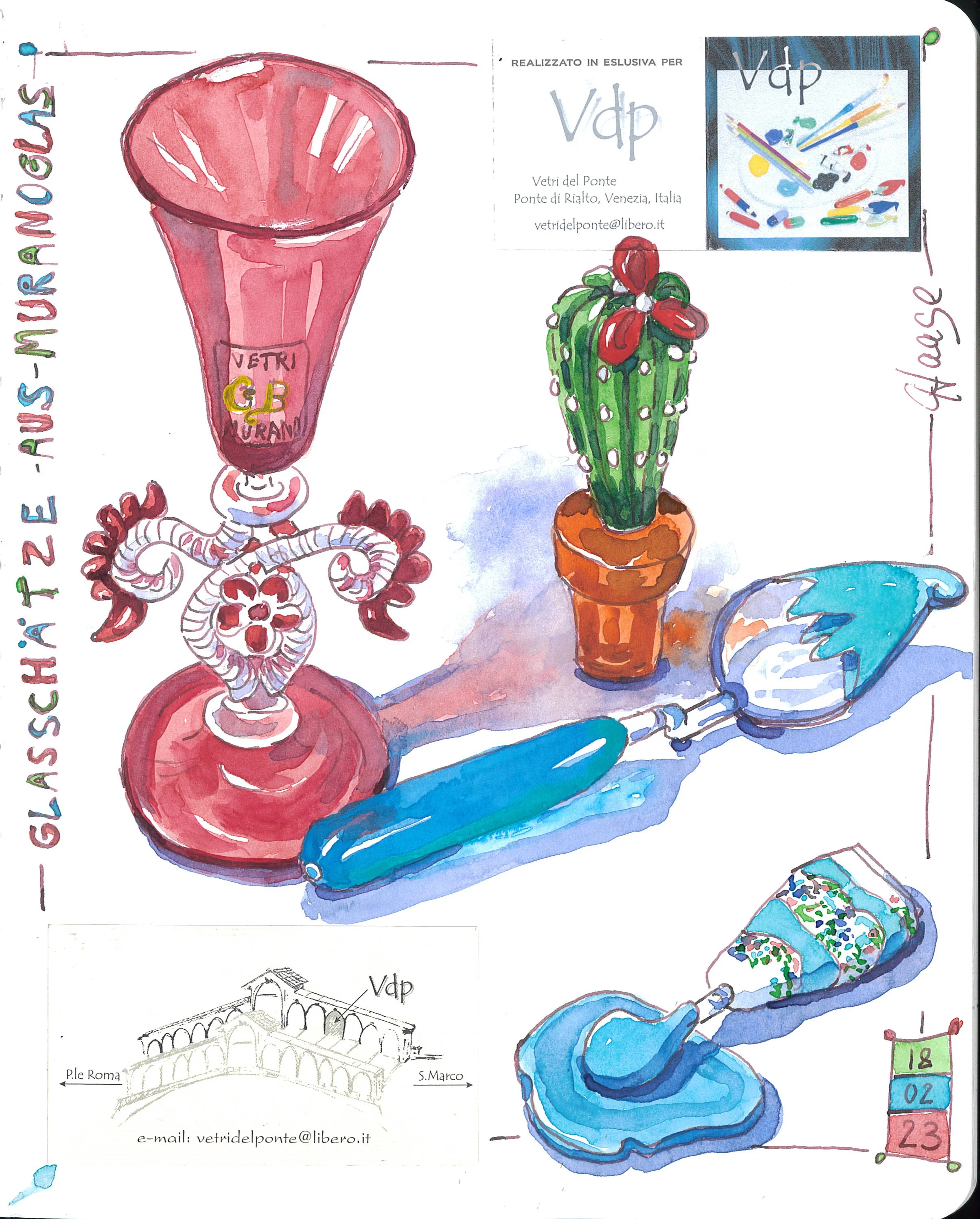 Venedig  -  Mitbringsel aus Murano-Glas