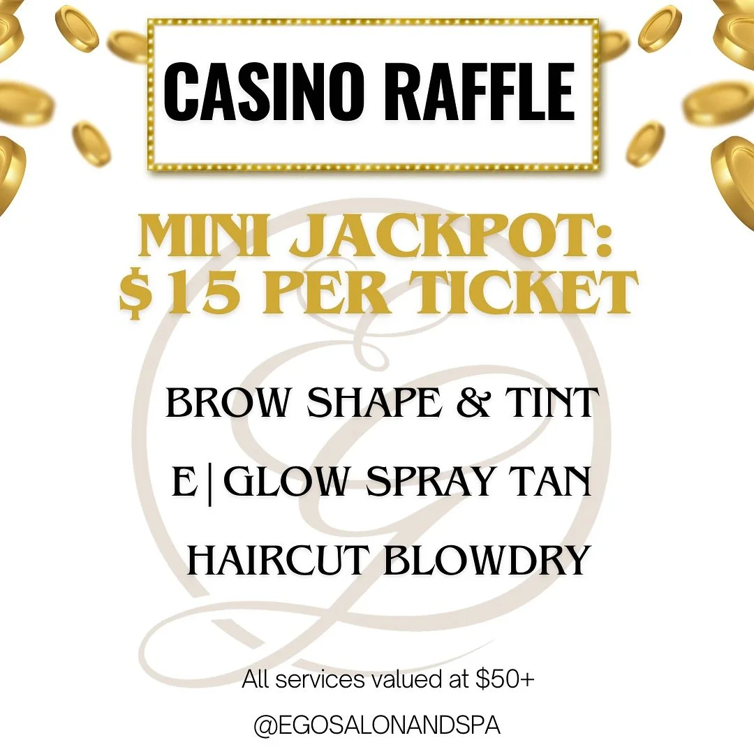 🎉 6 Years of Luxury &amp; Beauty! 💋✨

We&rsquo;re celebrating EGO&rsquo;s 6 Year Anniversary all August long with Casino-Themed Raffles you won&rsquo;t want to miss! 🎰💎

Every appointment this month is your chance to WIN luxurious prizes, glam go