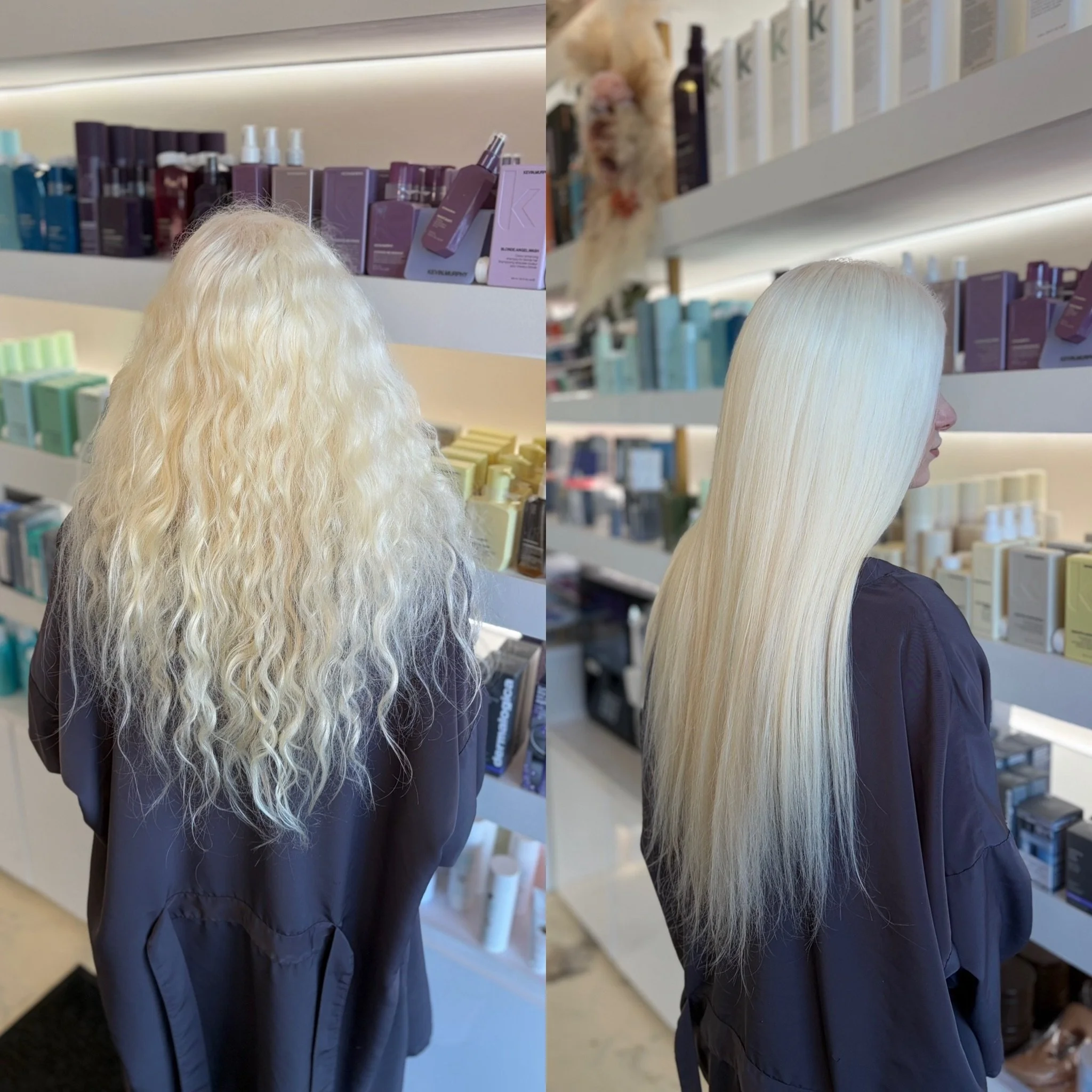 Frizz from the humidity? Never heard of her 🙅🏼&zwj;♀️

Between summer vacations and low-maintenance hair routines 👉🏼 Keratin Treatments are the perfect service for smooth, frizz-free hair all season long ☀️

Some of the many benefits:
- Helps wit