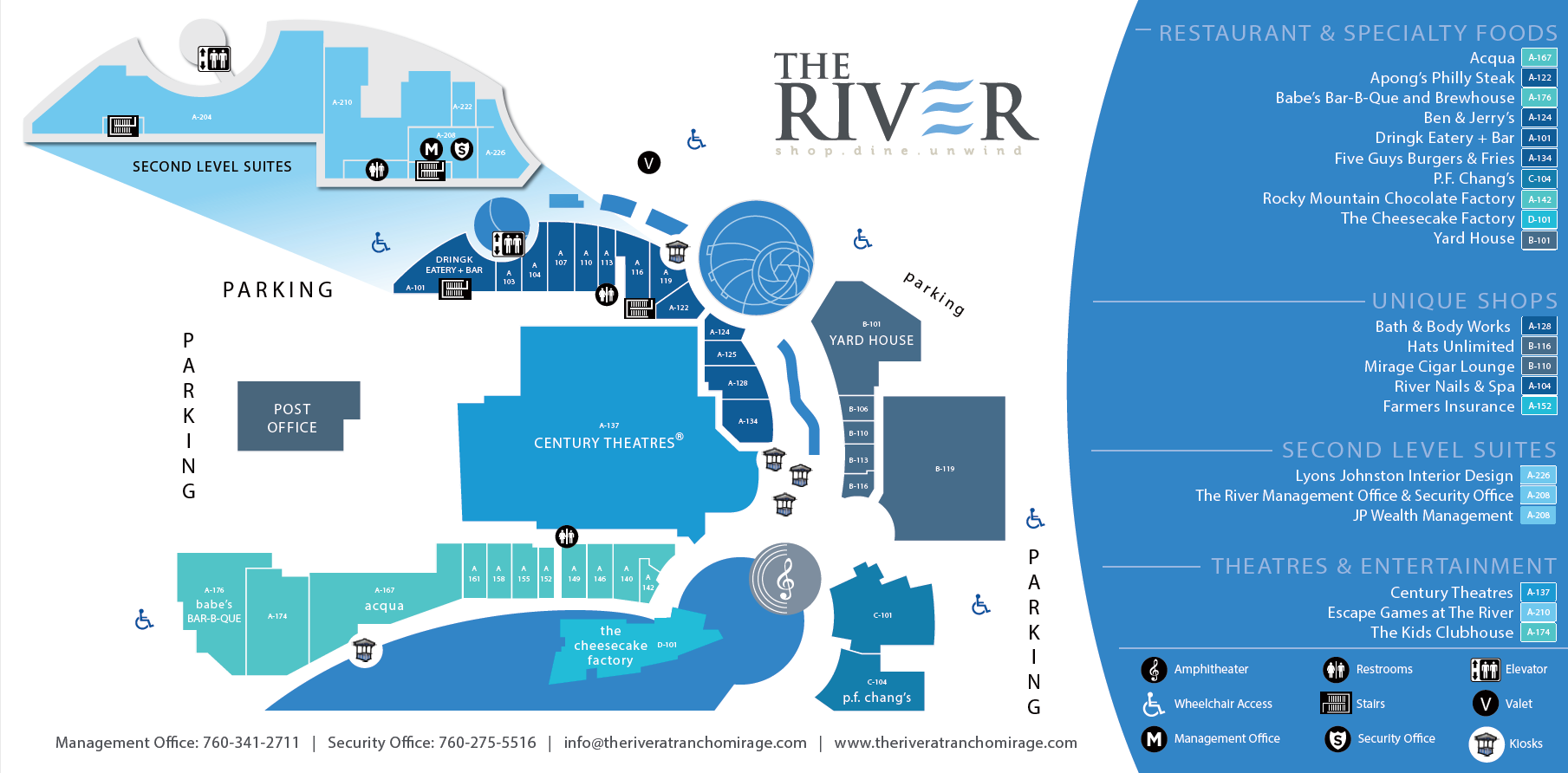 Plaza Map - The River at Rancho Mirage