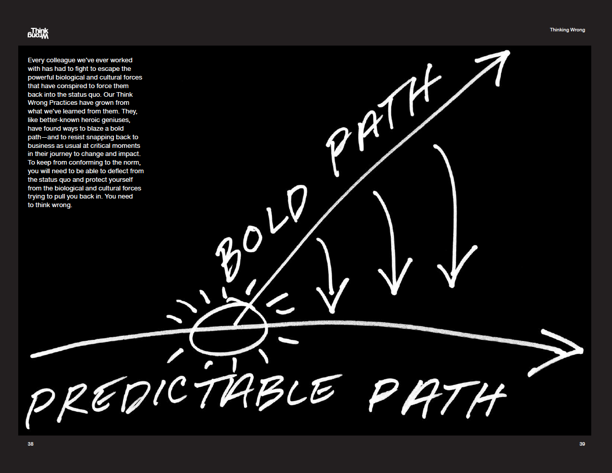 Think Wrong Book Bold Path, innovation handbook, bold path, deflection point