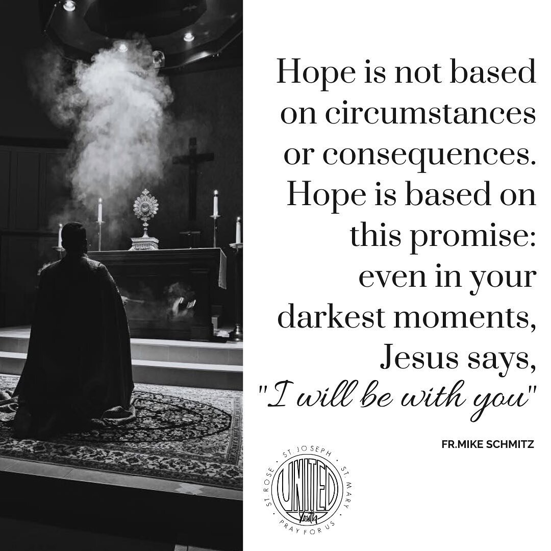 An important reminder in the dumpster fire that is 2020: Jesus is always with you. ALWAYS. 

#hopeinHim
#unitedinprayer 

📸: Sophia
💬: @fathermikeschmitz