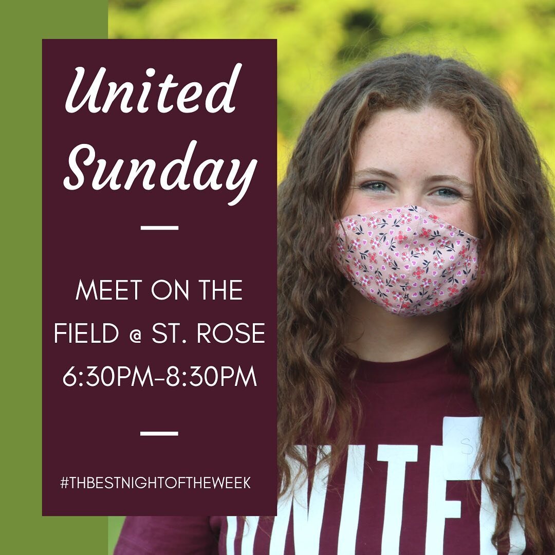 It&rsquo;s finally Sunday so the means tonight is #thebestnightoftheweek

Bring a mask, bring a friend and meet in the field at 6:30 for some games!

#youbelonghere 
#yourfriendsarehere
#werebettertogether