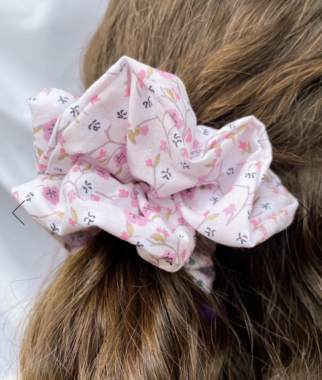 Pink Primrose Print Scrunchie