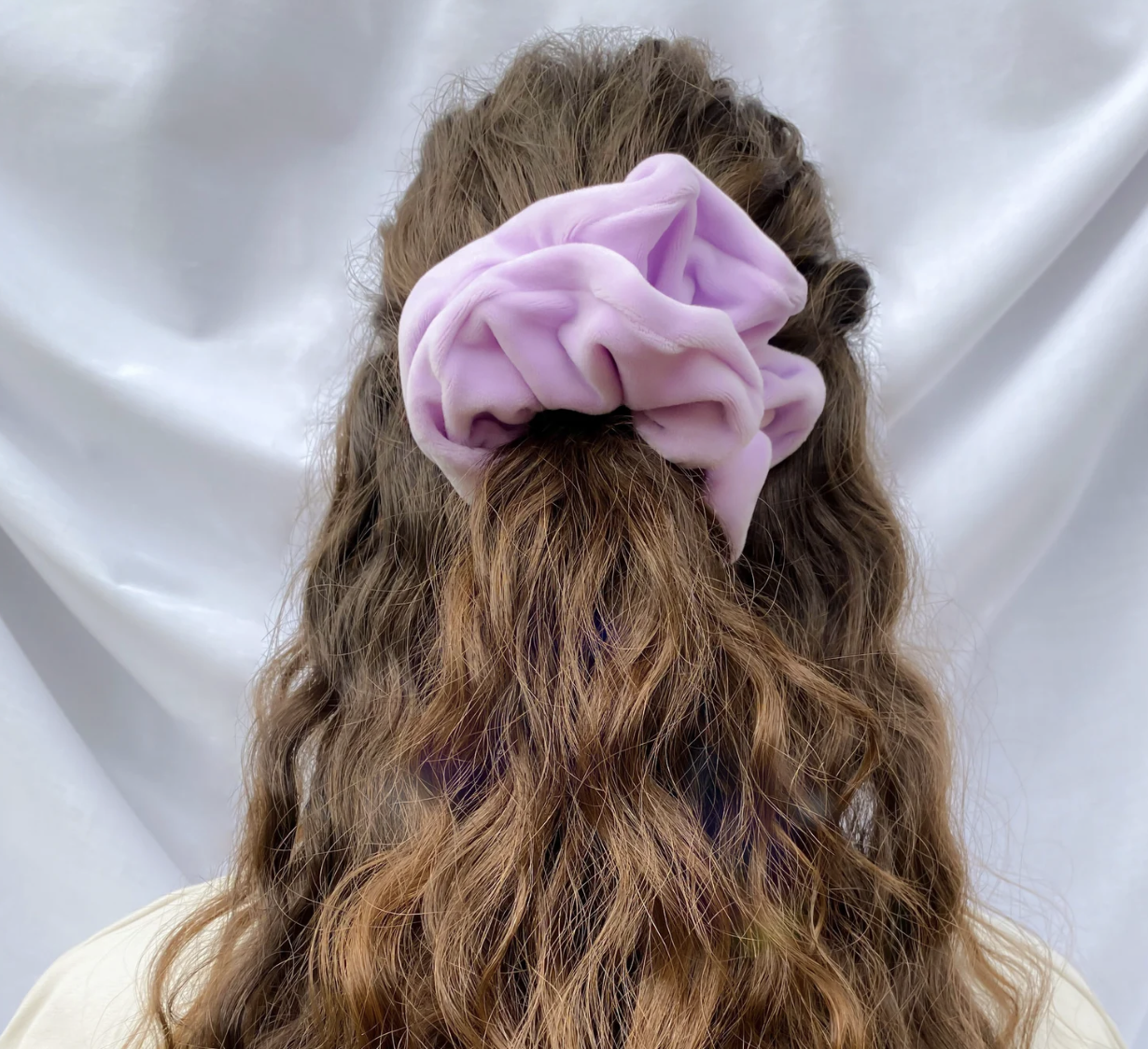 Lilac Velour Scrunchie