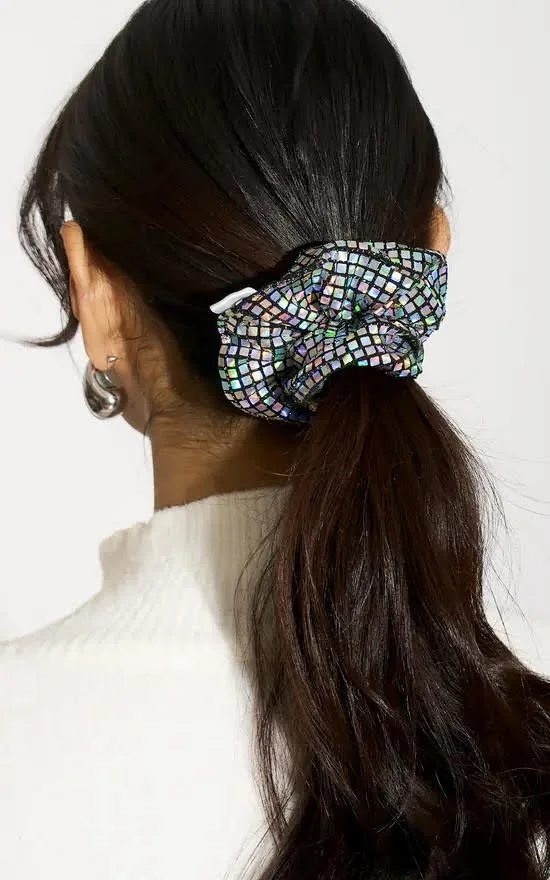 Multicoloured Disco Sequin Scrunchie