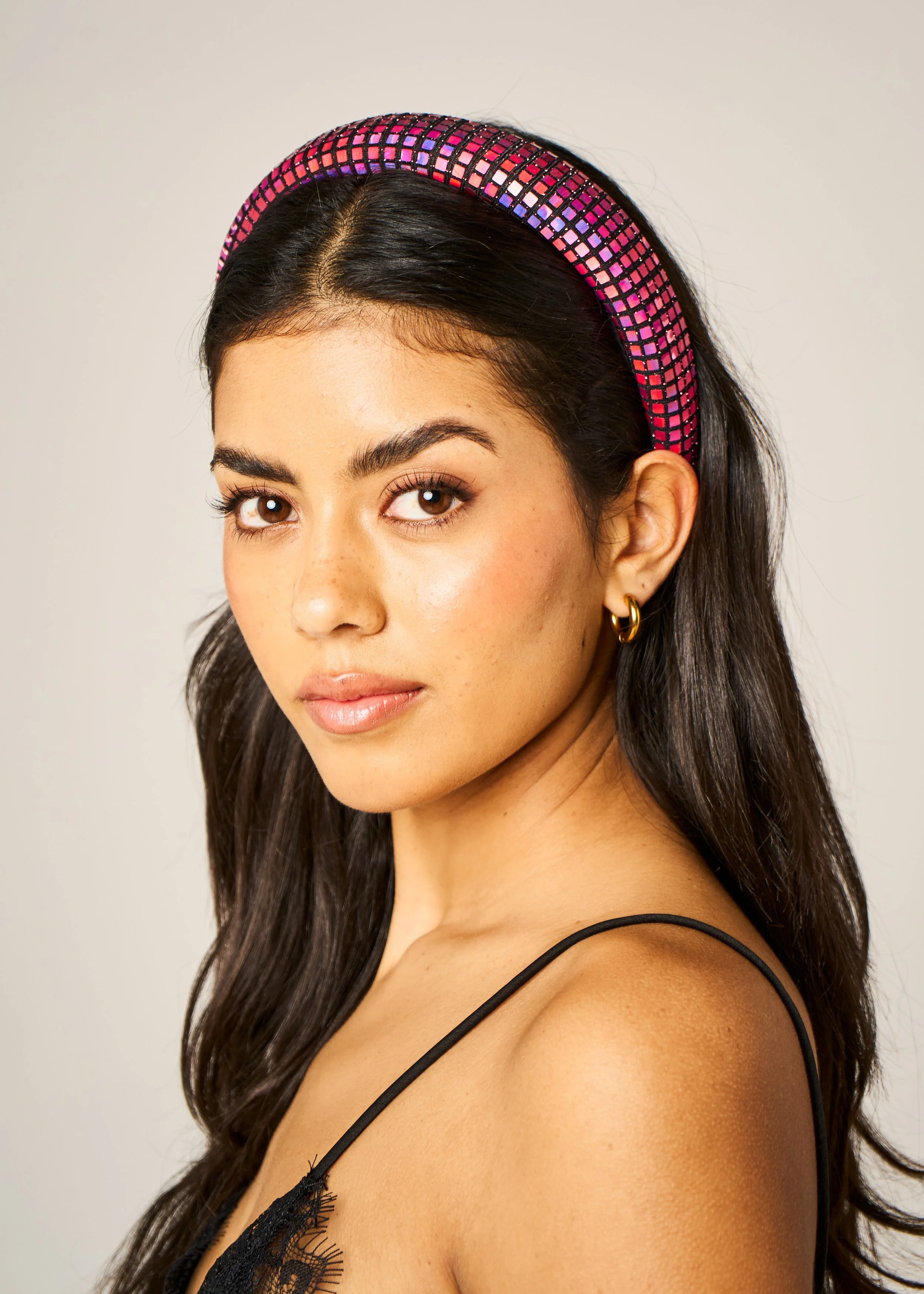 Pink Disco Sequin Headband