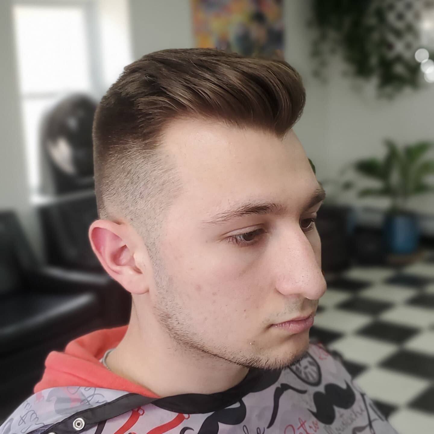 Classic mens haircut with longer top length scissor cut and barber taper.  Book easily @ bethlehemhaircuts.com #menshaircut #classicmenshaircut #barbertaper #Classiccut #fade #fadehaircut