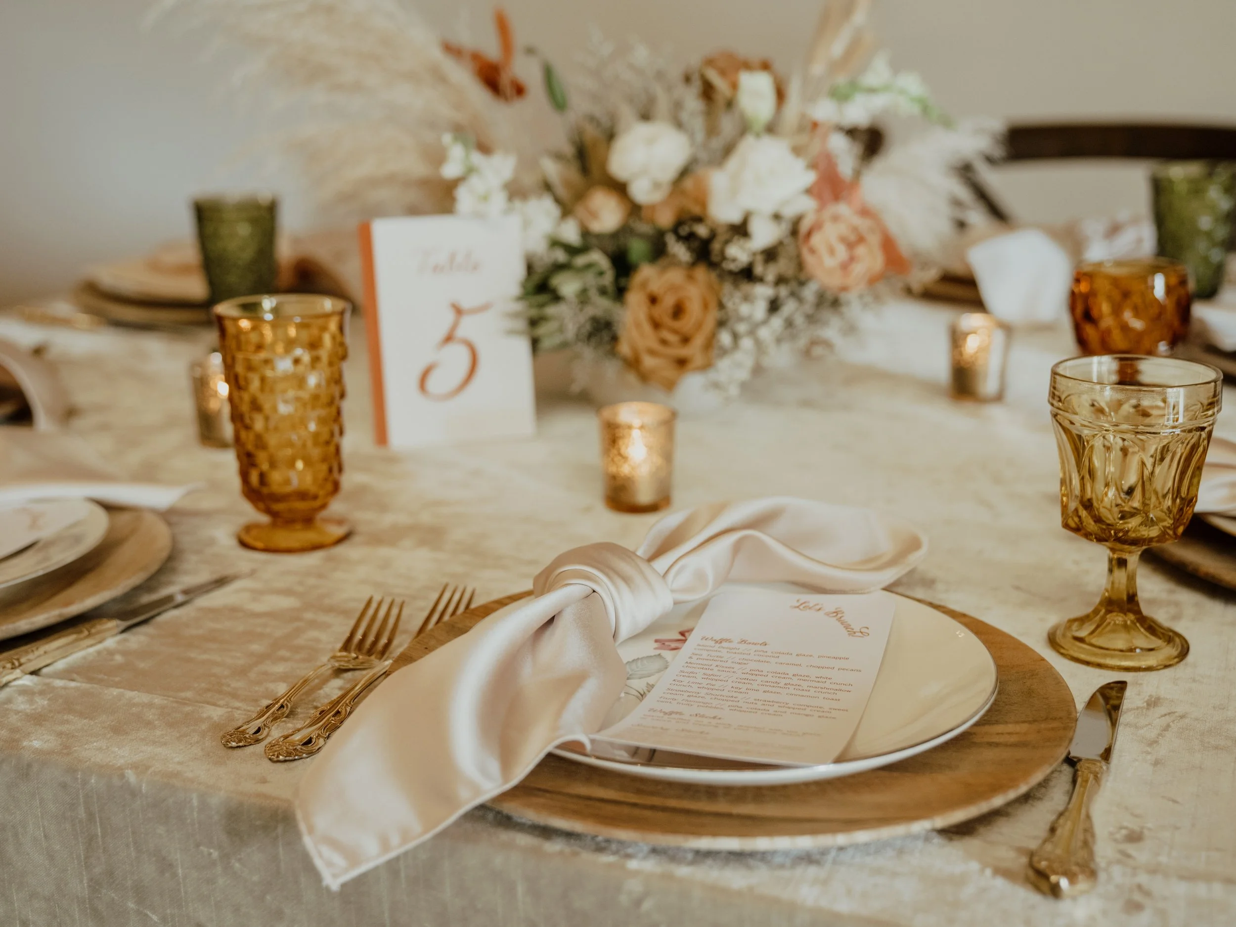 Rentable Mix-n-Match china & goblets at The Catlett Farm
