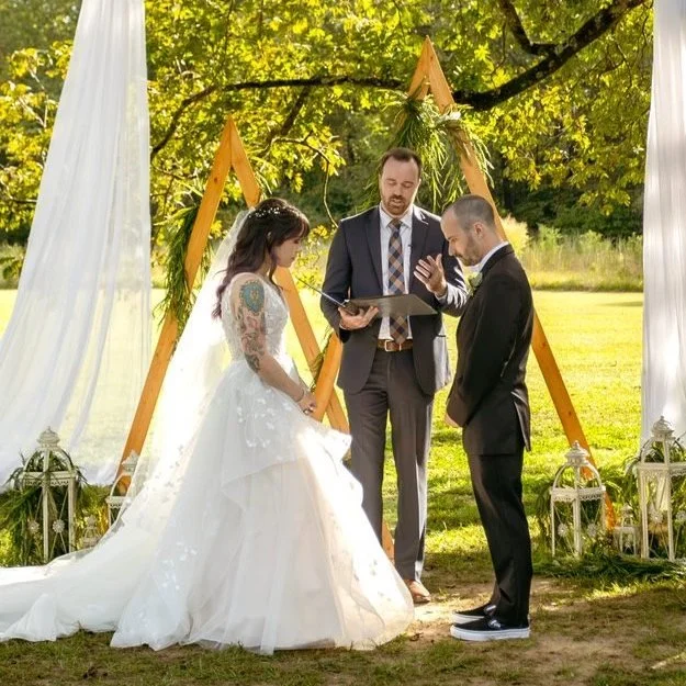Enchanted Woodland Outdoor ceremony at The Catlett Farm in Fayetteville NC