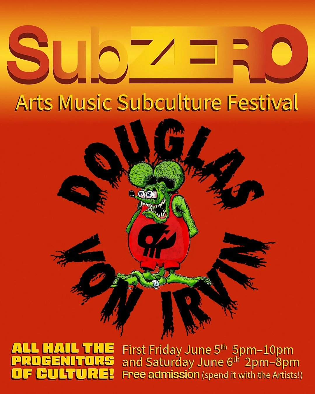 We are happy to bring the spooky sounds of MONSTER GARAGE POP to the @subzerofestival Festival Saturday. 6/6/26.

Grab your Ghoulfriends and meet us Saturday, June 6th at 4:30!
Then hang on to your hats, because we are being followed by two of our fa