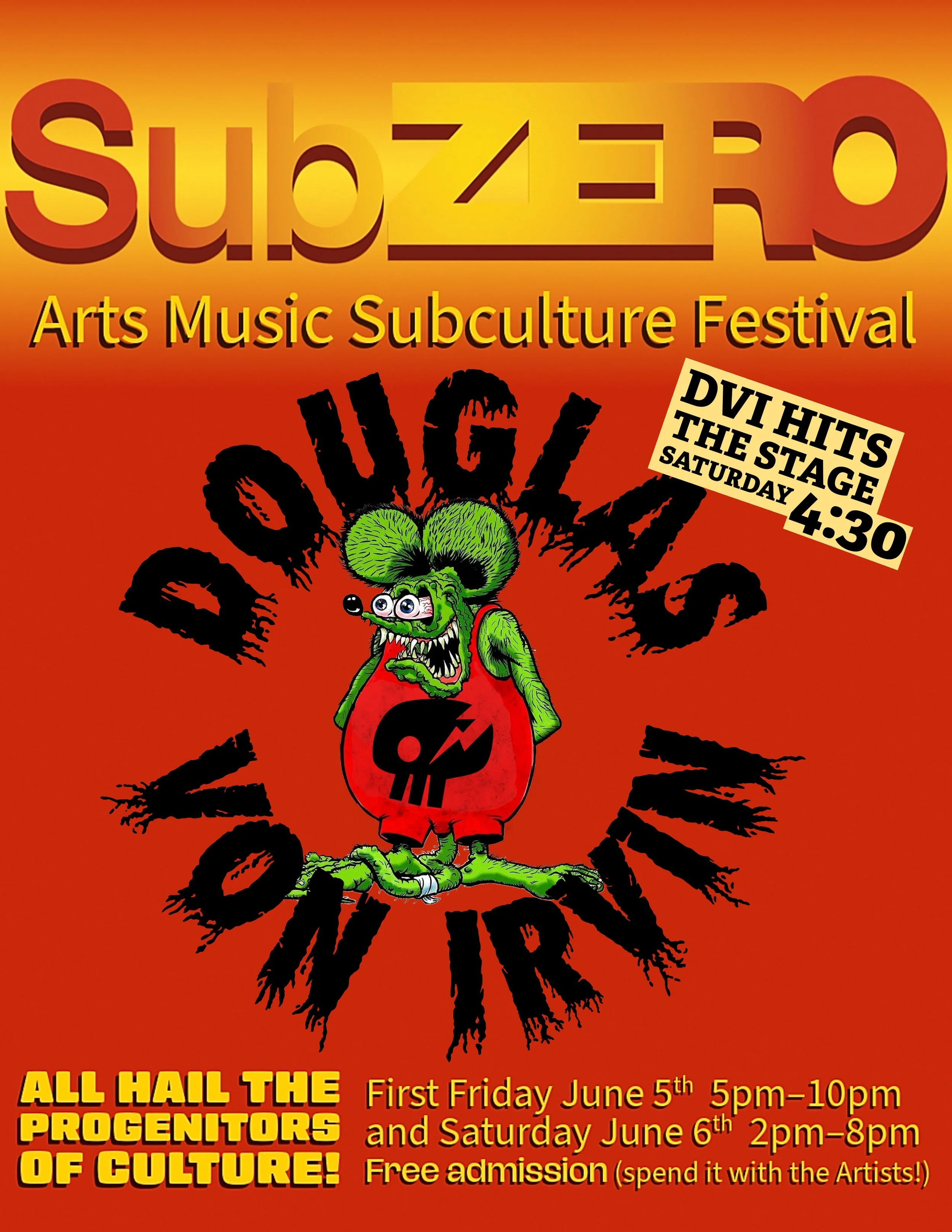 Looking forward to this Saturday, sharing the stage with some of our favorite bands, @ocraven and the @hyperdrivekittens at the @subzerofestival 

SubZERO Festival takes place on Friday and Saturday June 5th and 6th, in San Jose.

Lot's of Art to che