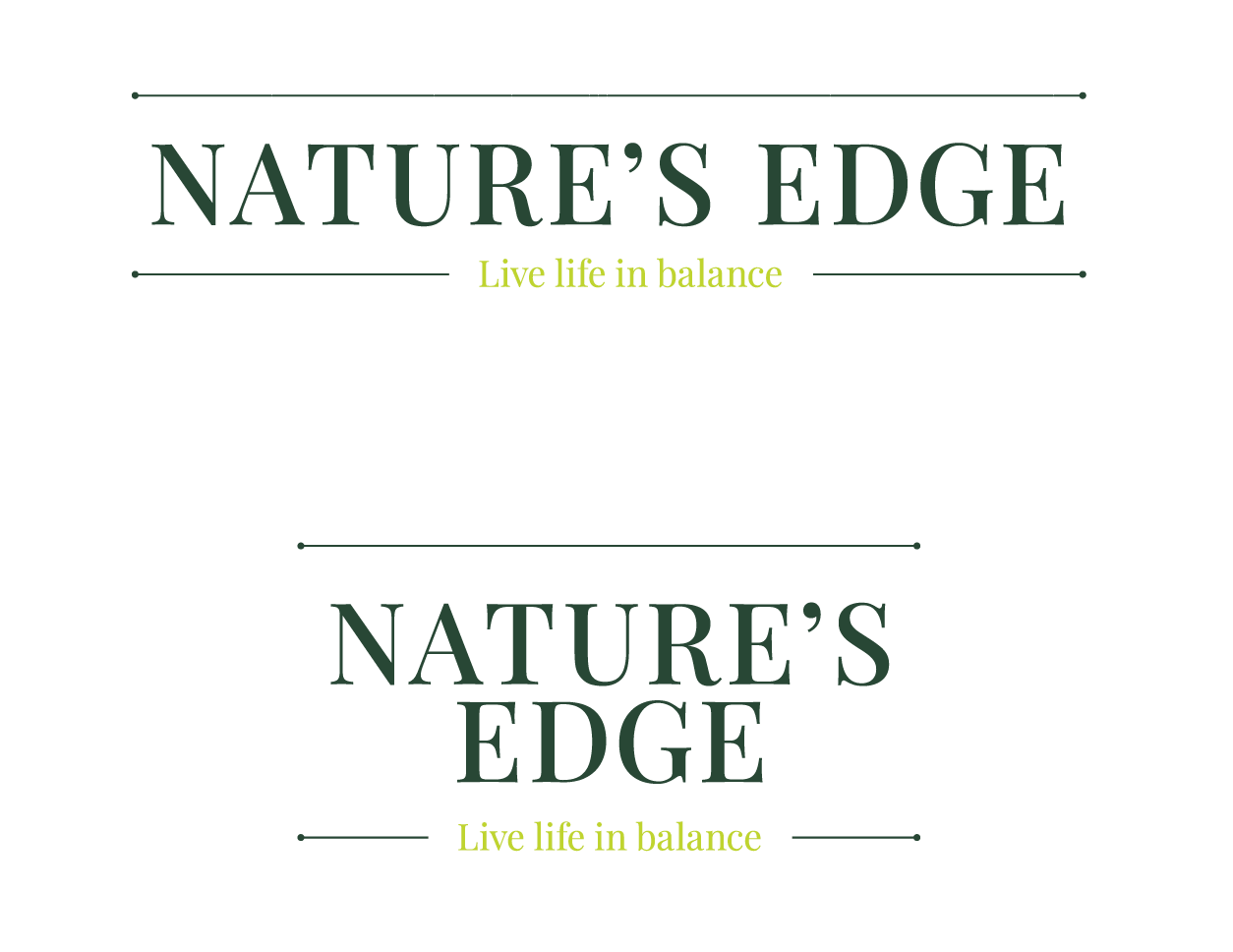 Nature’s Edge logo configurations