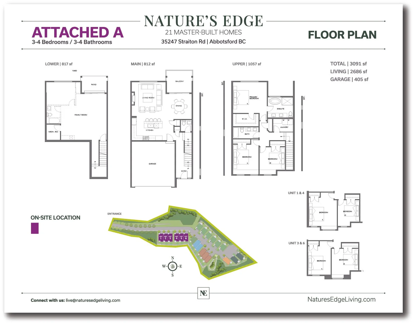Nature’s Edge attached home floor plan