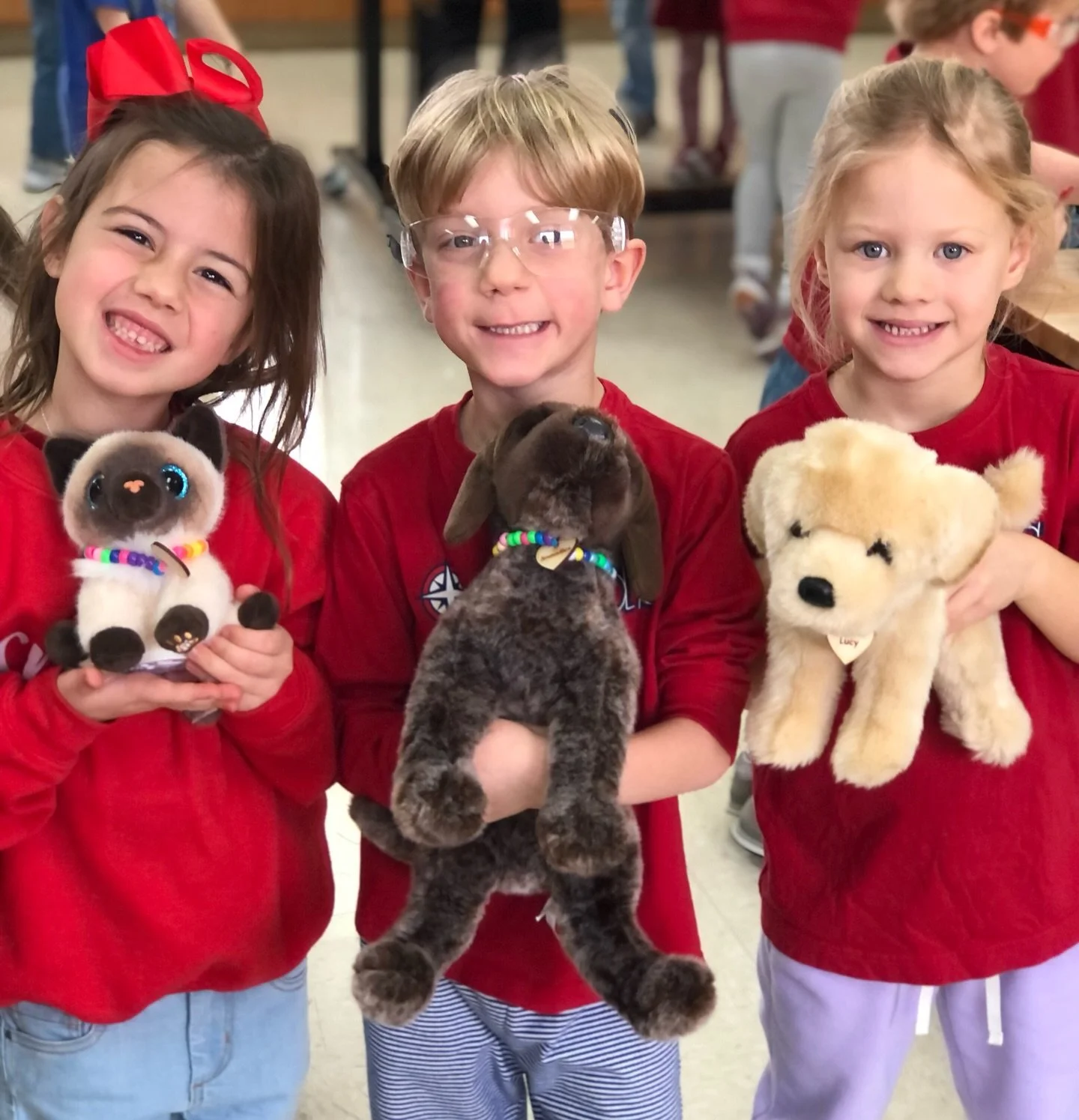 Our JK students took a trip to the Makerspace to wrap up their Pet Unit with a paws-itively fun project! 🐾 Each student selected a collar tag design and submitted their pet&rsquo;s name, which was then printed and cut using our Glowforge in the E-La
