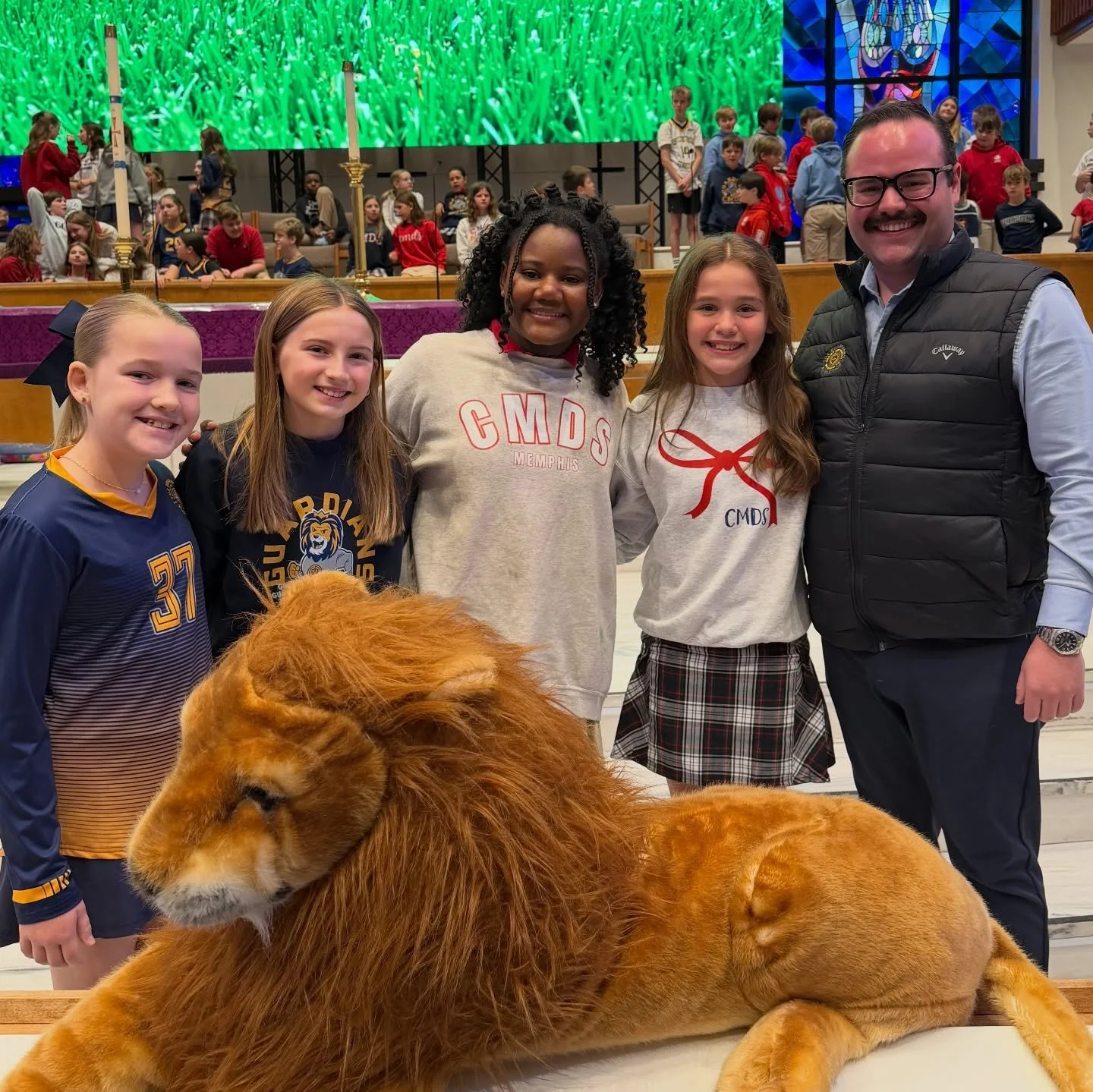 Today was our special Guardians Chapel! We were honored to welcome guest speaker Logan Harris from Christ Methodist Athletics Ministry. He shared a wonderful message about our Bible verse of the week: &ldquo;Let the little children come to me.&rdquo;