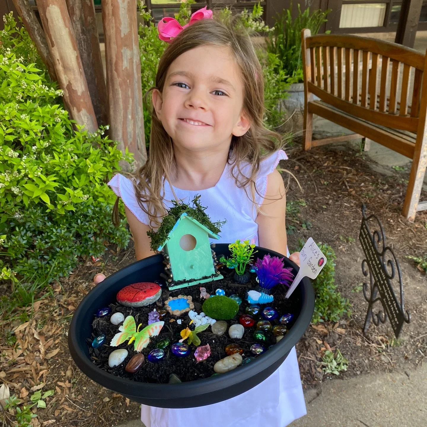 Our JK students got their hands a little dirty today in the best way! As they wrapped up their gardening unit, they each created their very own fairy gardens&mdash;filled with creativity, imagination, and tiny magical details.
From miniature plants t