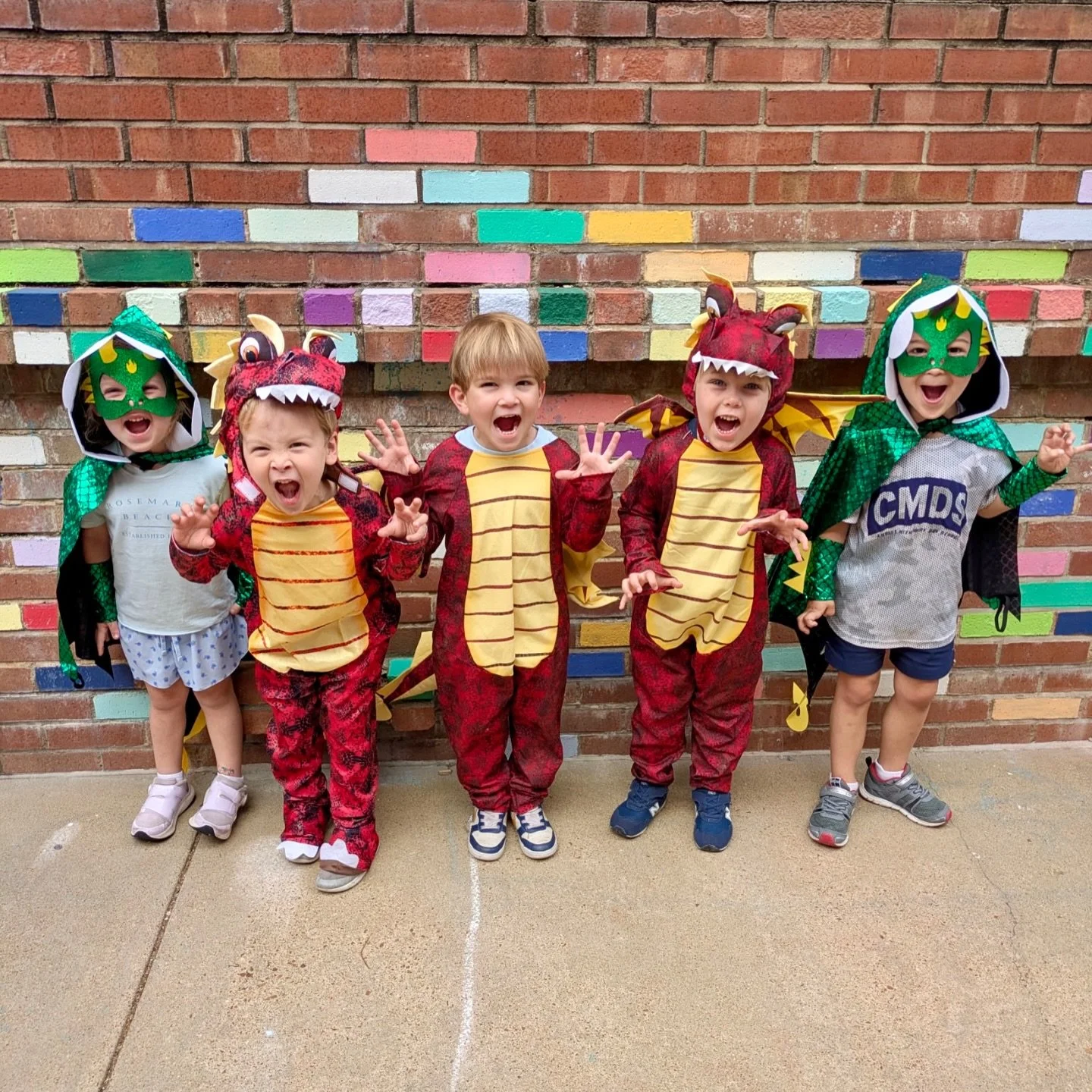 Our PK students stepped into a storybook for their Fairy Tale Feast! 
After learning all about fairy tales, they came dressed as princesses, queens, princes, kings&mdash;and even a few dragons! The celebration began with a joyful parade around the sc