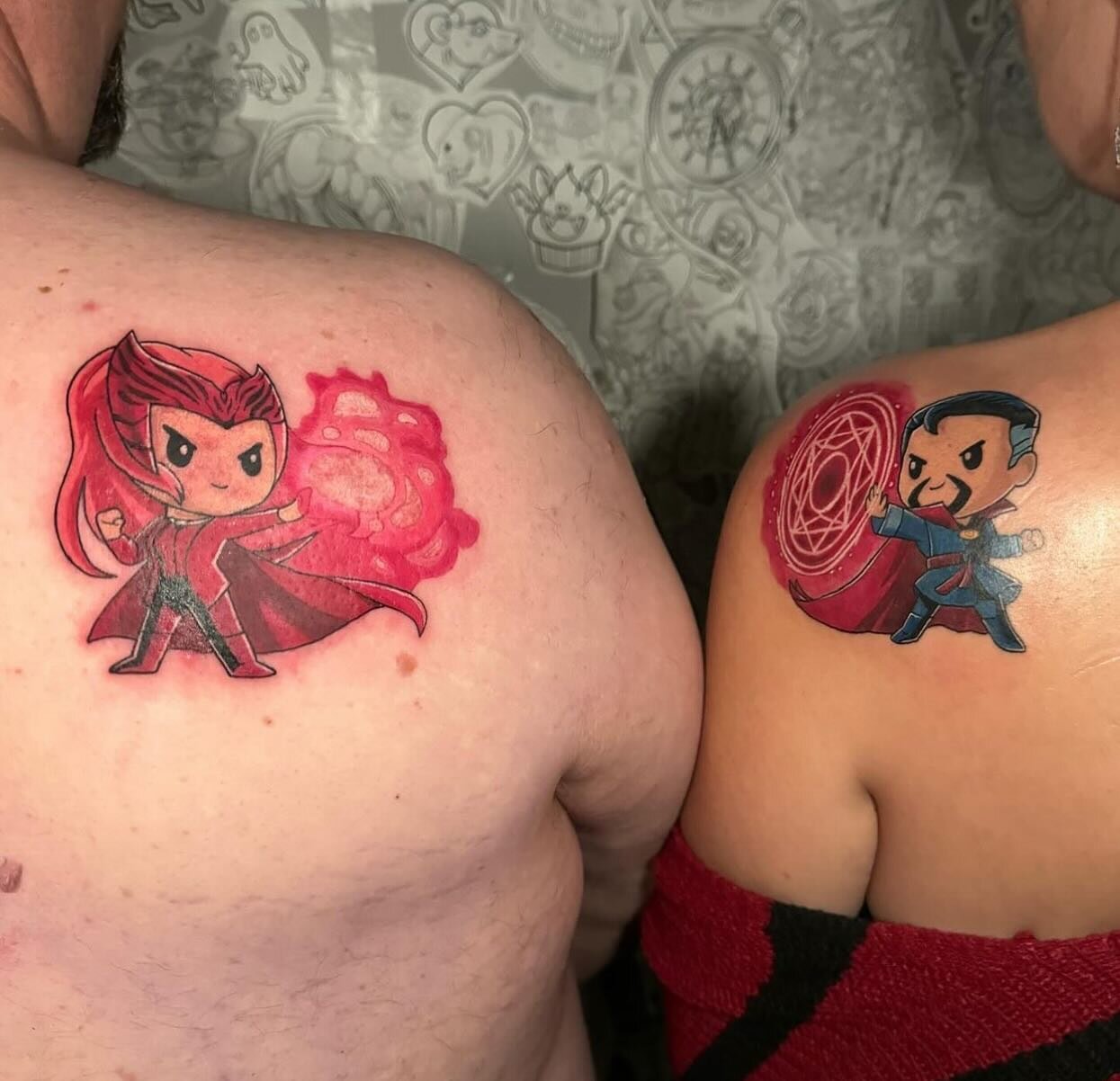@nosoul killed it with these #marveltattoos 🔥 

Just look at the colour work! 👀 

Justin&rsquo;s books are open! Schedule your next consult with him using the form on our website.

 #durhamregion #durhamregiontattoo #durhamregionbusiness #oshawa #o