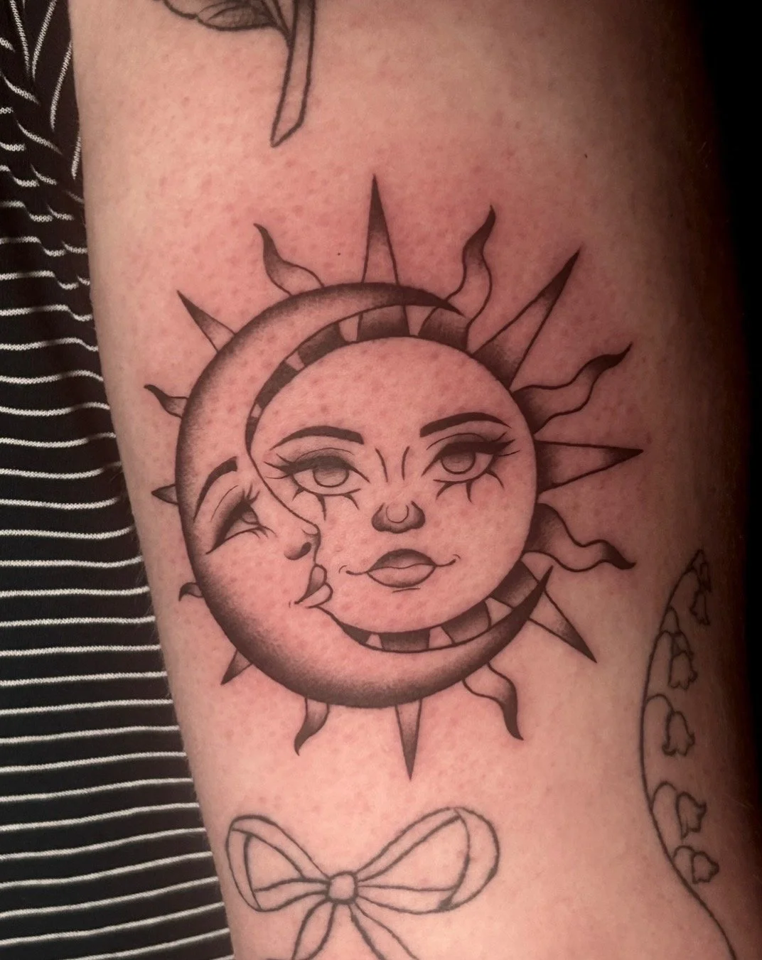 Illustrative celestial tattoo by Hailey, serving Oshawa, Durham Region and the GTA.