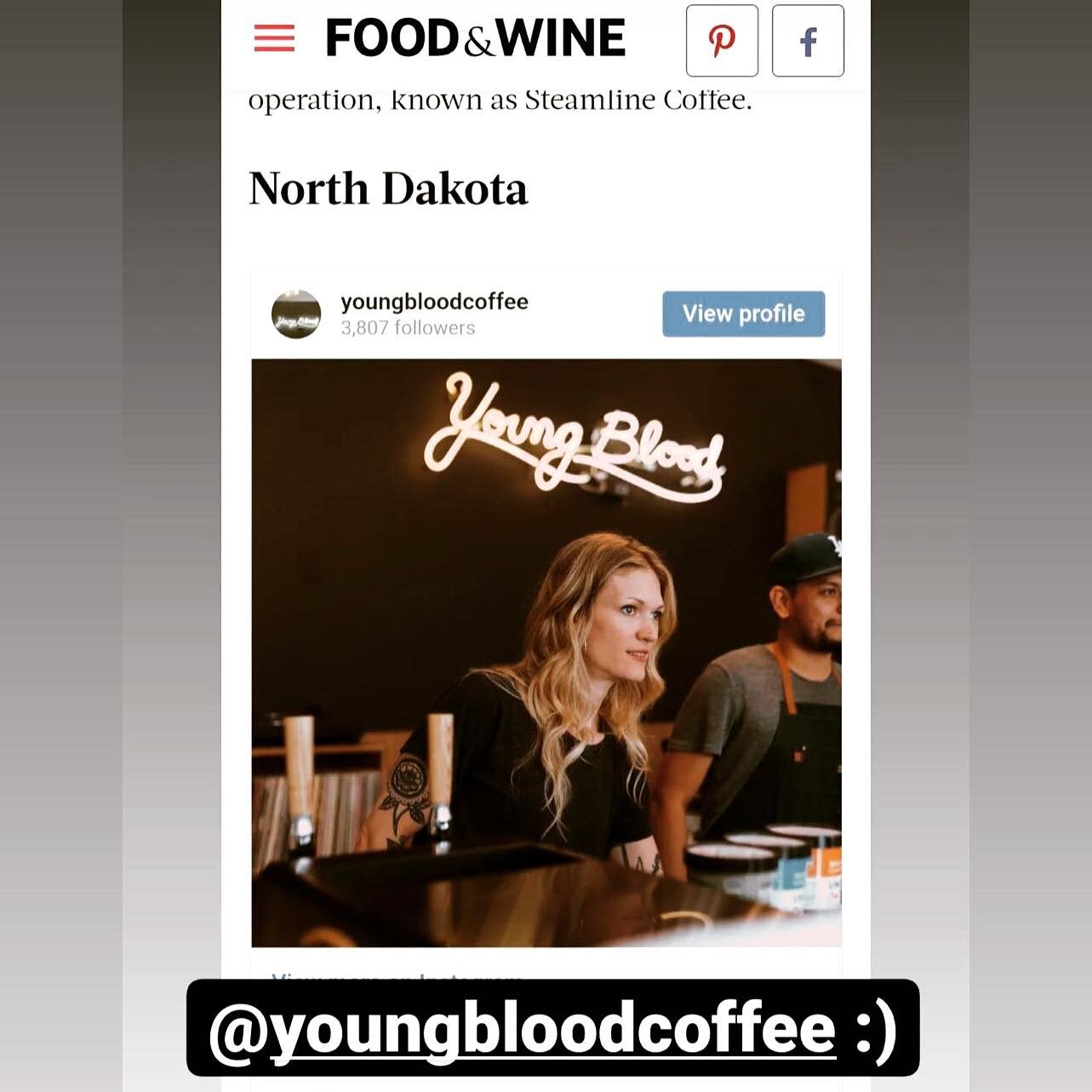Thanks for the write up Food and Wine. Best Coffee for our state. https://www.foodandwine.com/