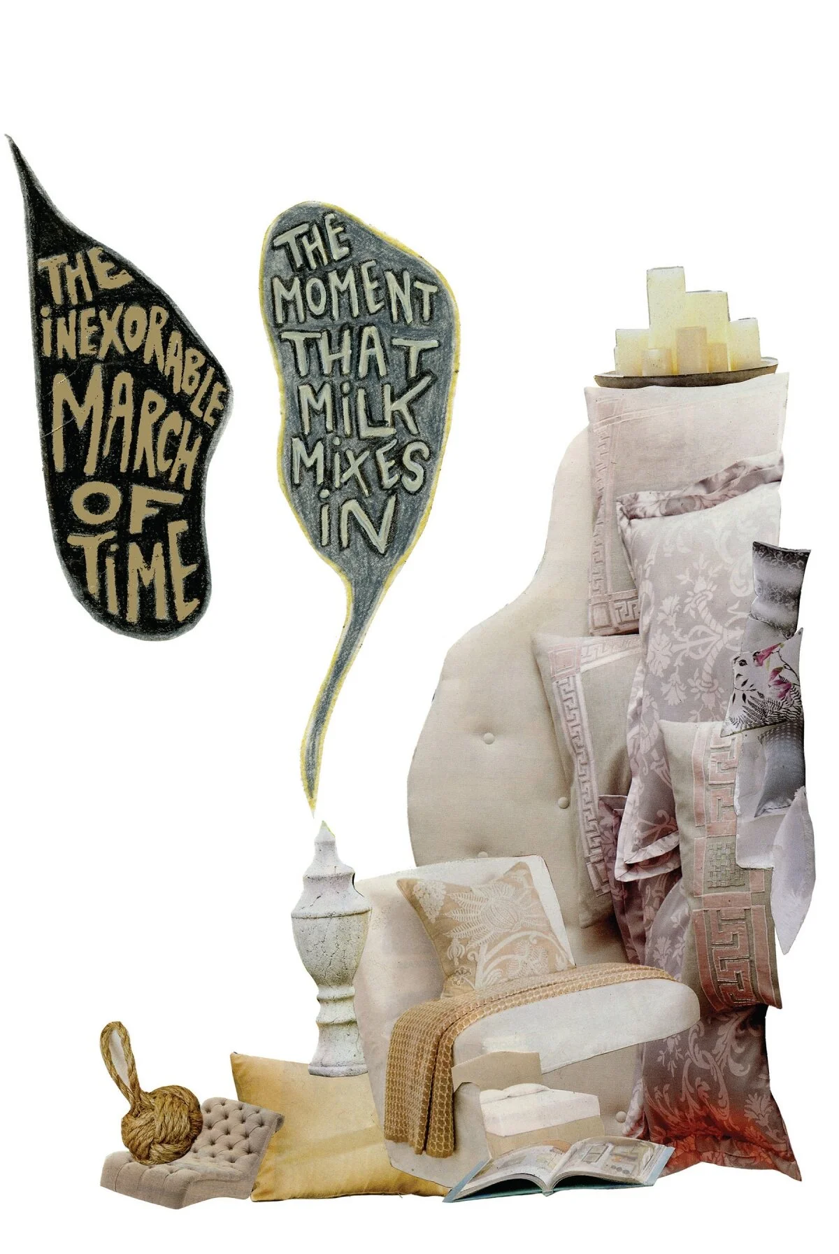 The inexorable march of time, Bettina Hubby, 2015. Colored pencil, ink, and collage on paper, 10 x 7.25 inches. BH0395