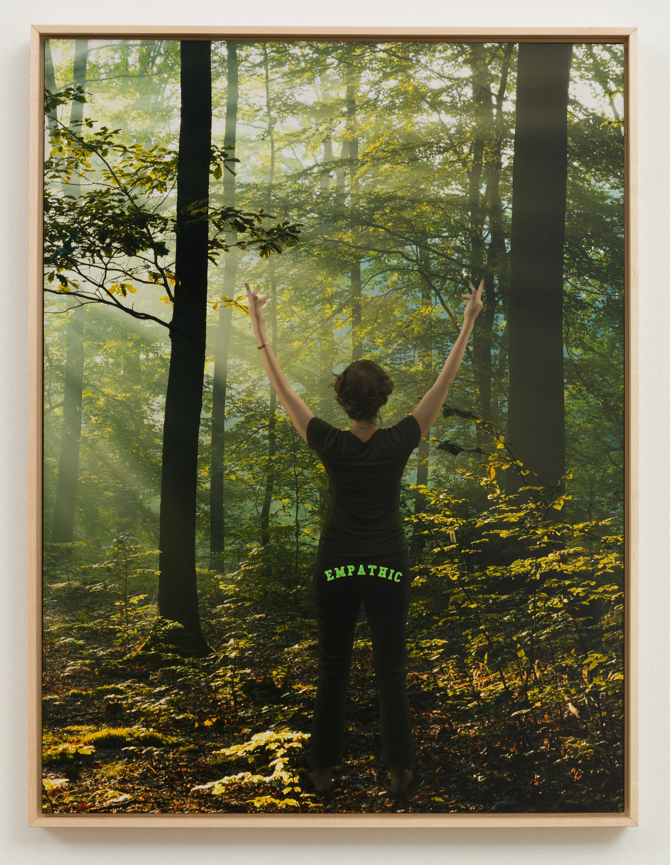 Empathic, Bettina Hubby, 2019. Lamda print with flocked lettering, 31 x 23.5 inches. Unique. BH2865