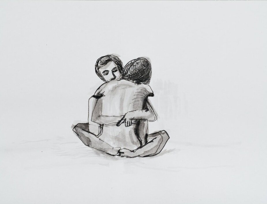 HUGS! drawings by Michael G. Bauer, 2021