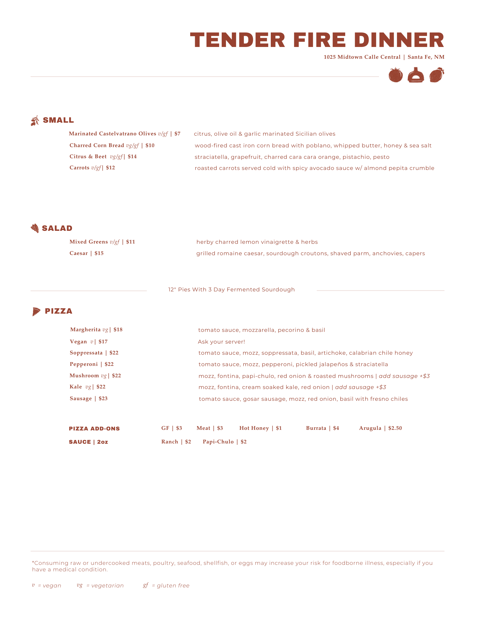 Menu | Discover Delicious Flavors – View Our Menu — tender fire