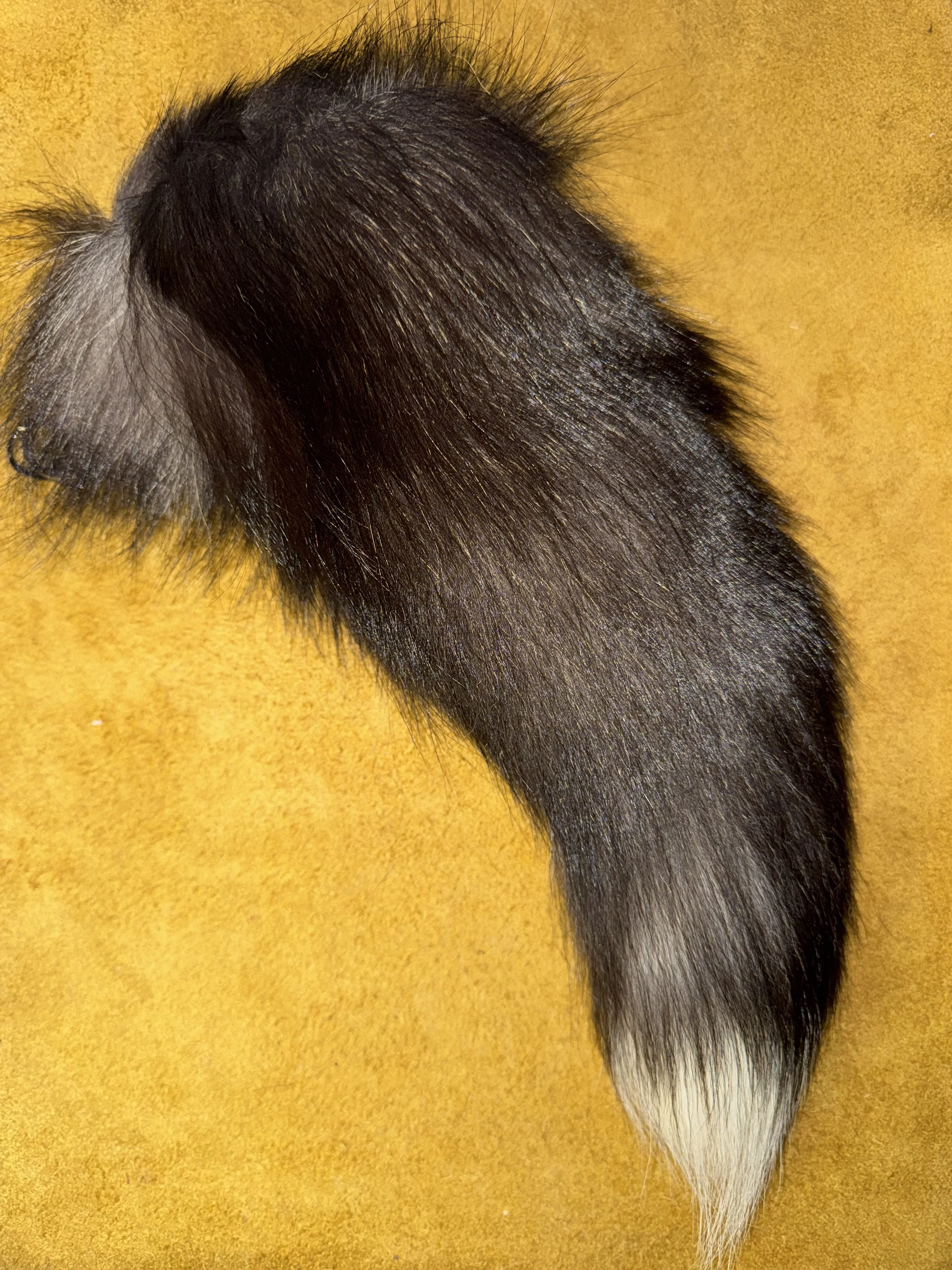 Silver Fox Tail Keychains