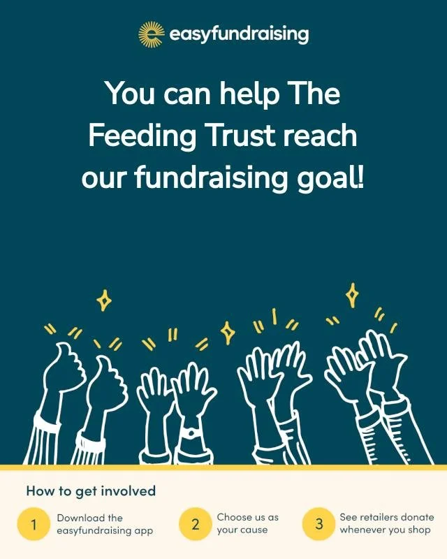 Raise free donations for The Feeding Trust when shopping online with easyfundraising. It won’t cost you a penny extra.
All you need to do is: 
1. Go to https://www.easyfundraising.org.uk/causes/the-feeding-trust/ and join for free.
2. Install