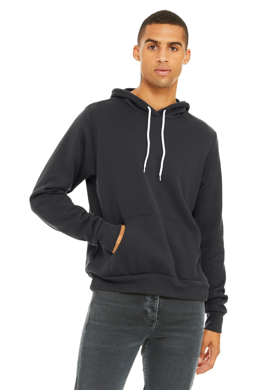 Canvas Unisex Felpa Con Cappuccio Sponge Fleece - White Taglia L - Cotone E Poliestere - 3