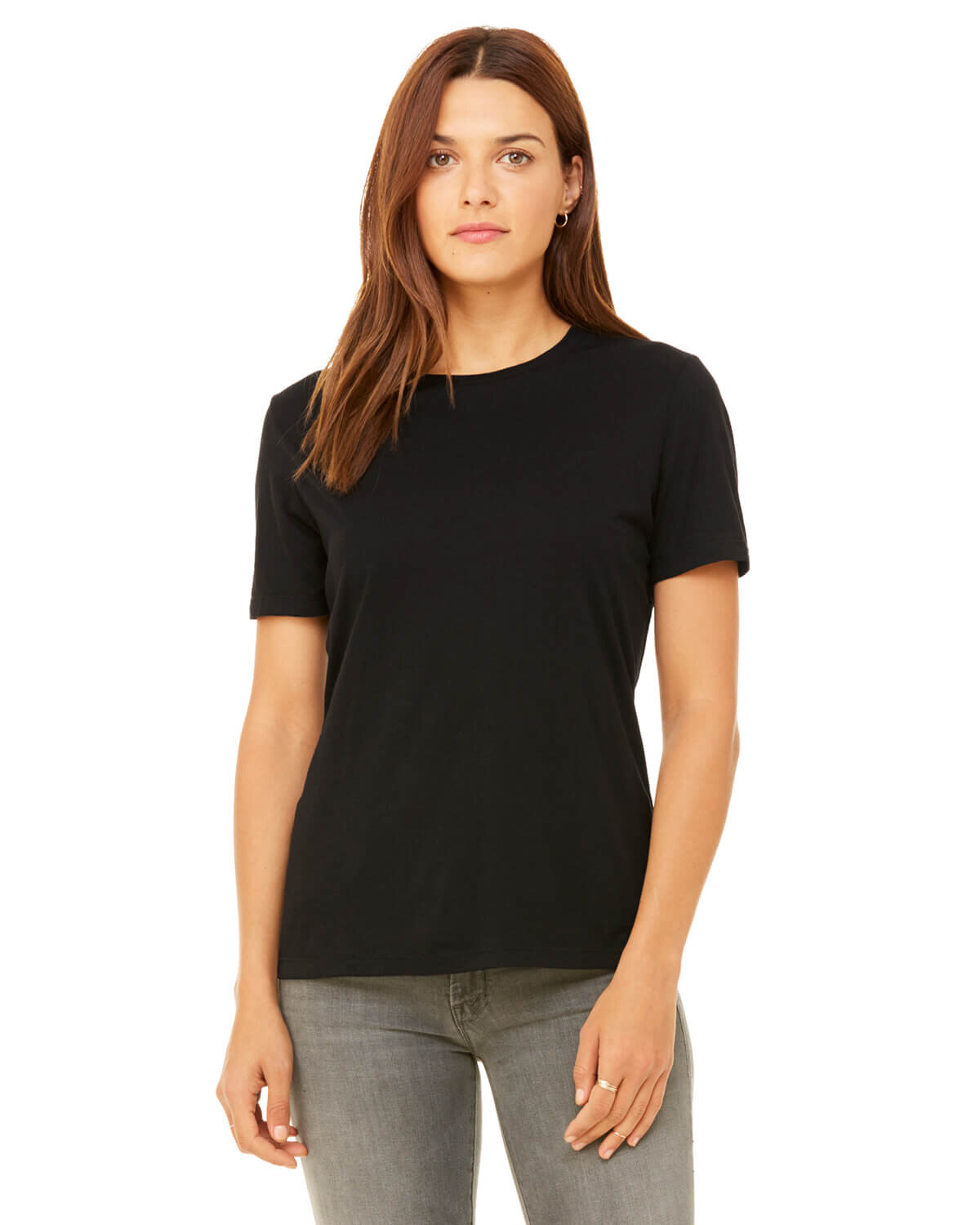 Bella Canvas Women's 3.8 Oz. Triblend V-Neck T-Shirt - Cement, Unisex Fit, Sideseamed