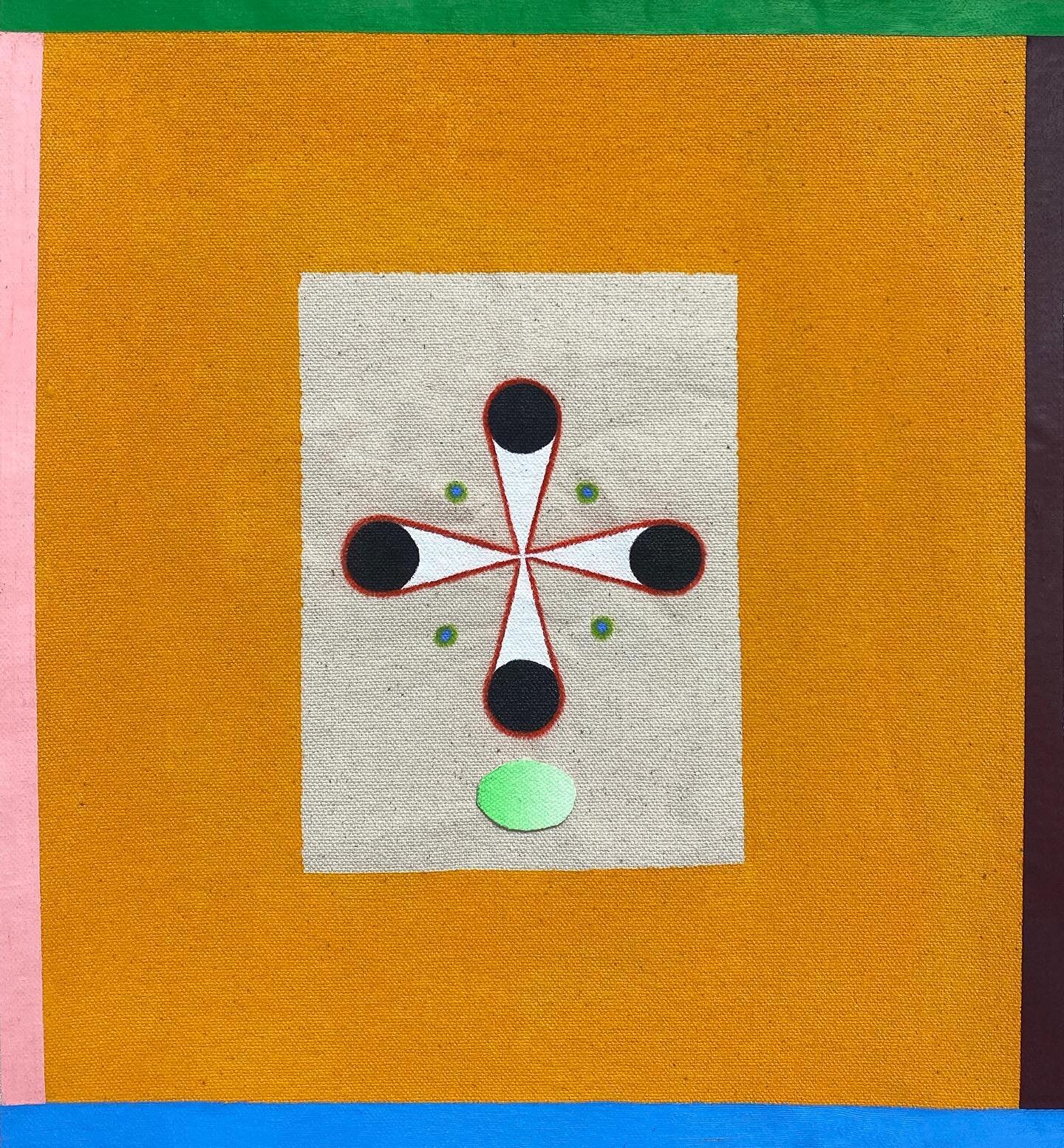 Meditation 2. 12x15&rdquo;. Acrylic, pastel and pencil on canvas. 2021